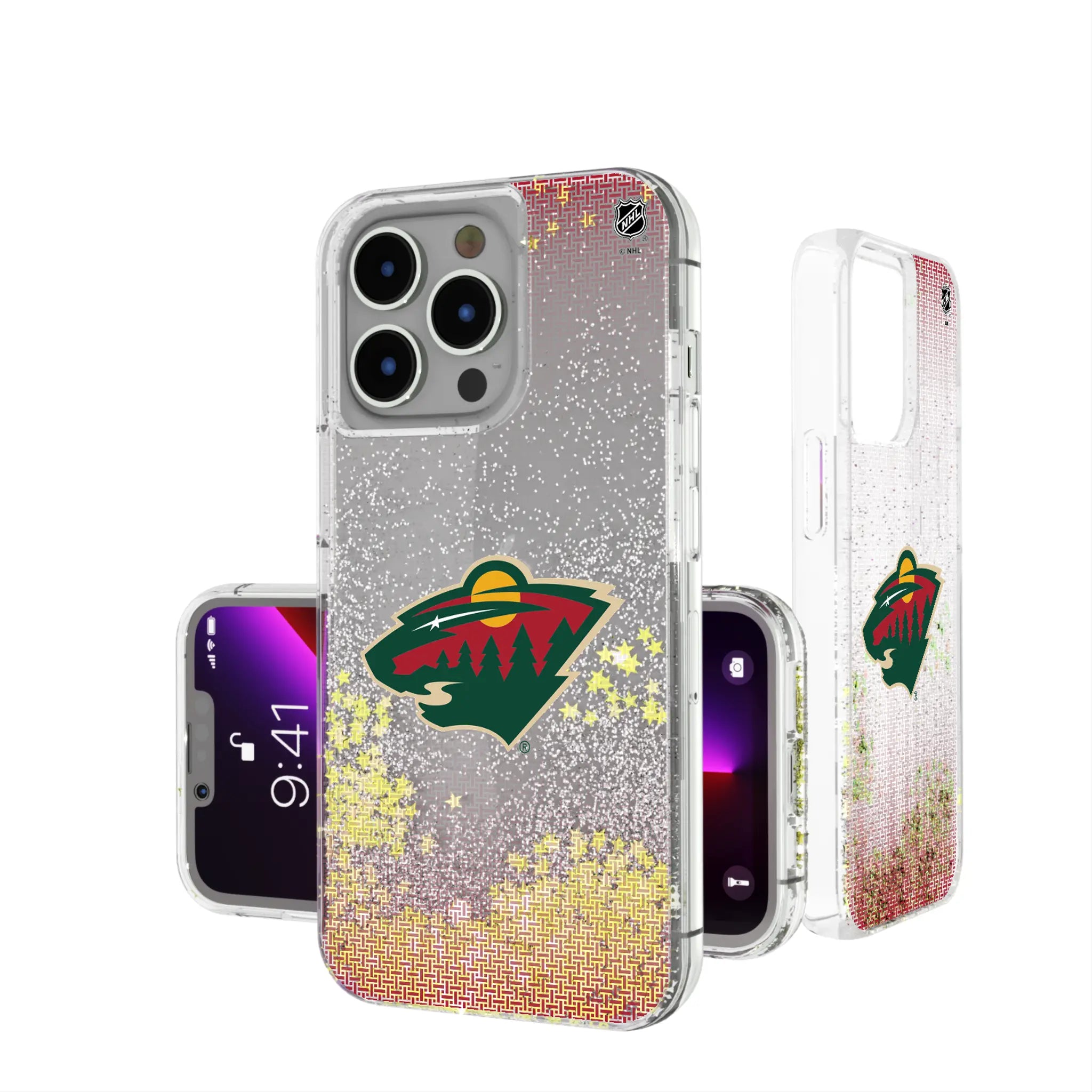 Minnesota Wild Linen Glitter Phone Case