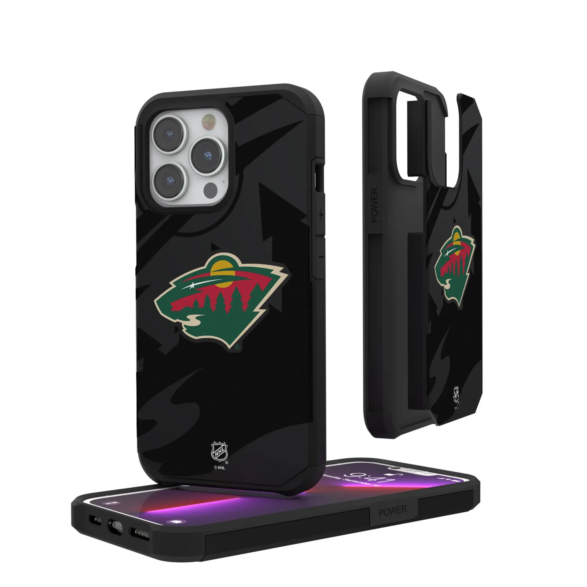 Minnesota Wild Monocolor Tilt Rugged Phone Case