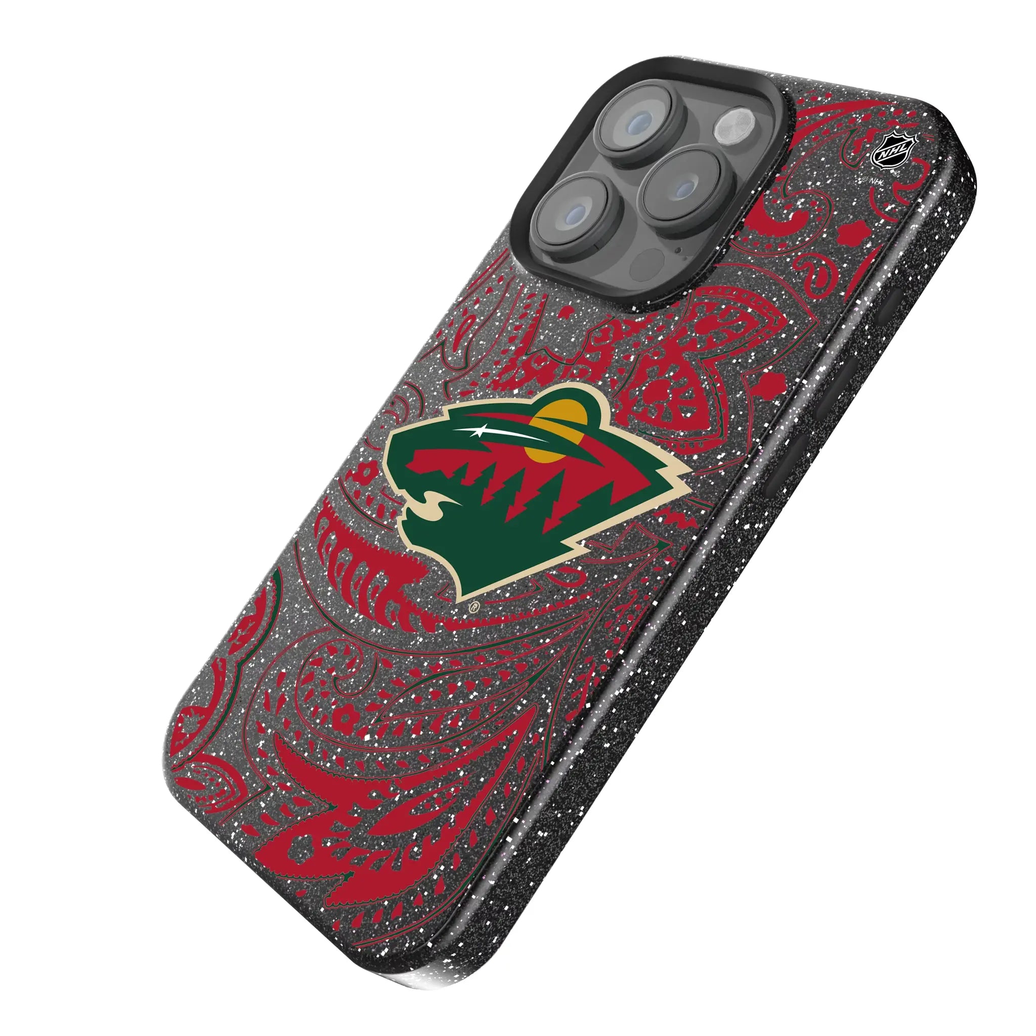 Minnesota Wild Paisley Bling Phone Case