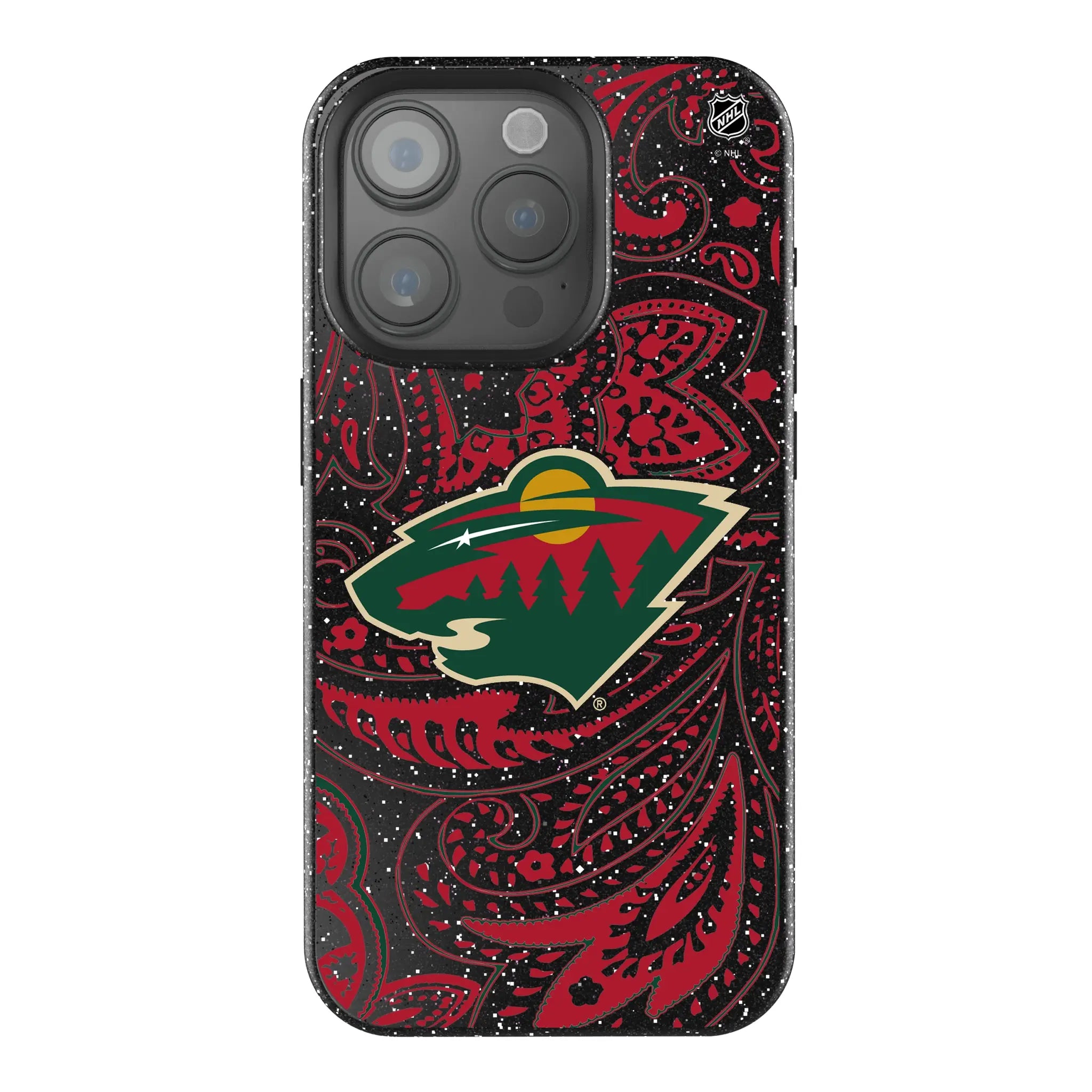 Minnesota Wild Paisley Bling Phone Case