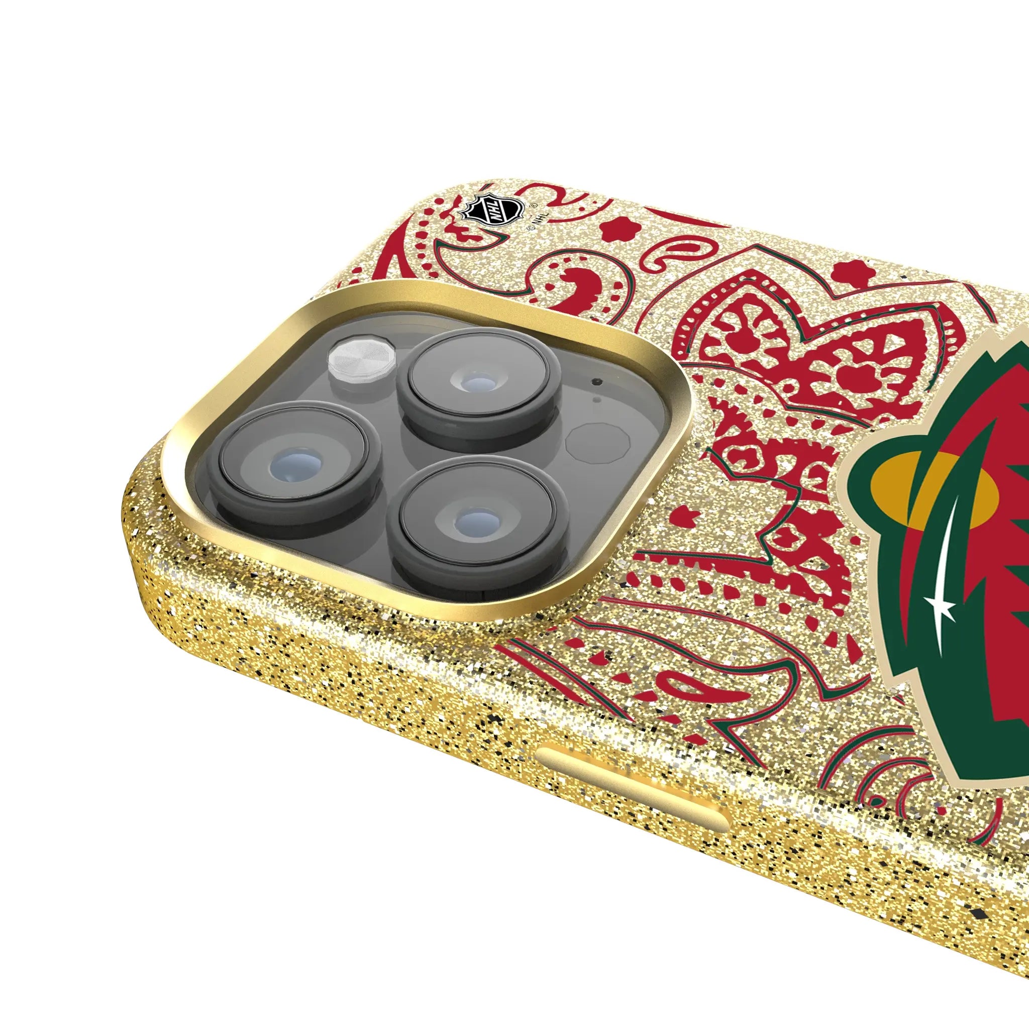 Minnesota Wild Paisley Bling Phone Case