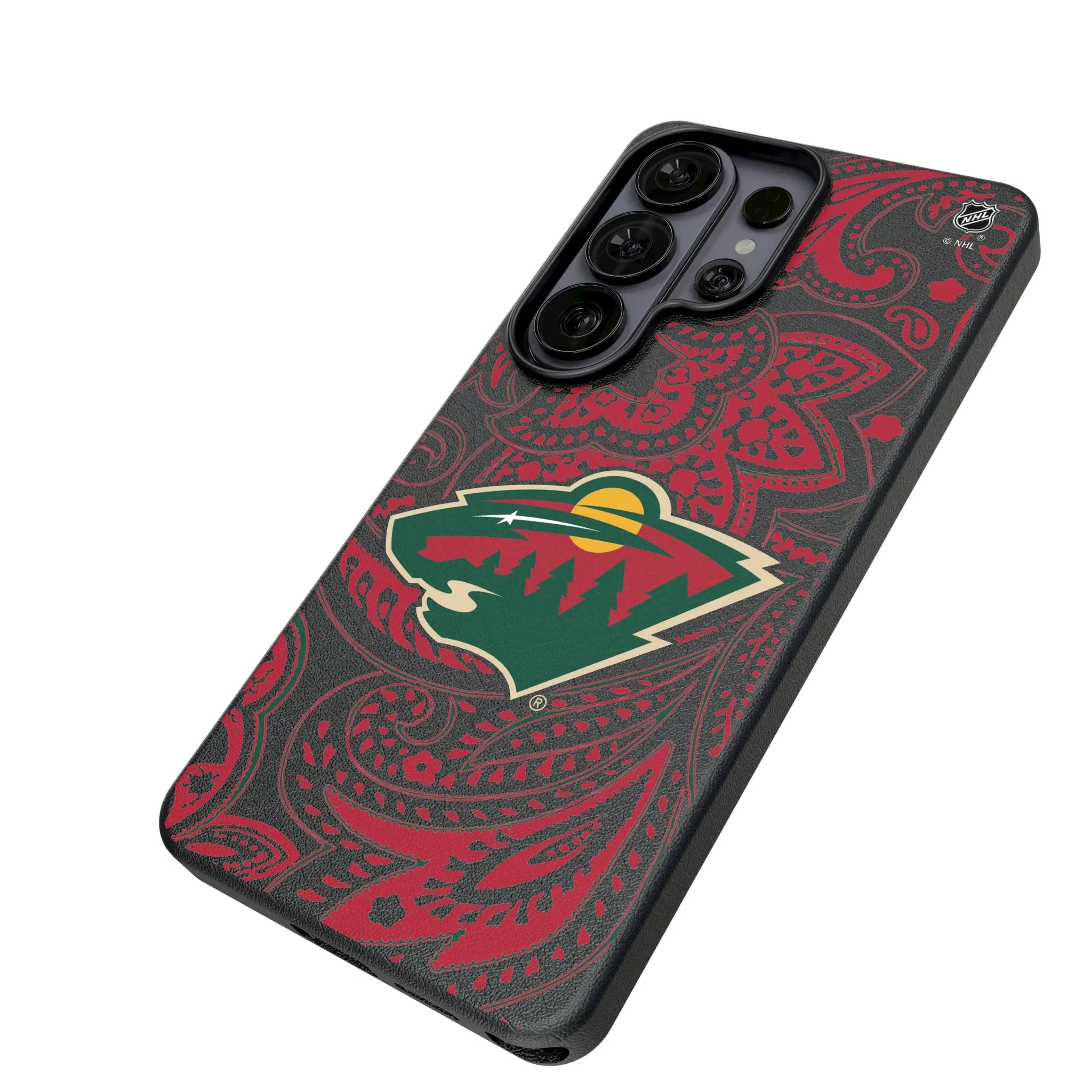 Minnesota Wild Paisley MagSafe Compatible Phone Case for Samsung Galaxy
