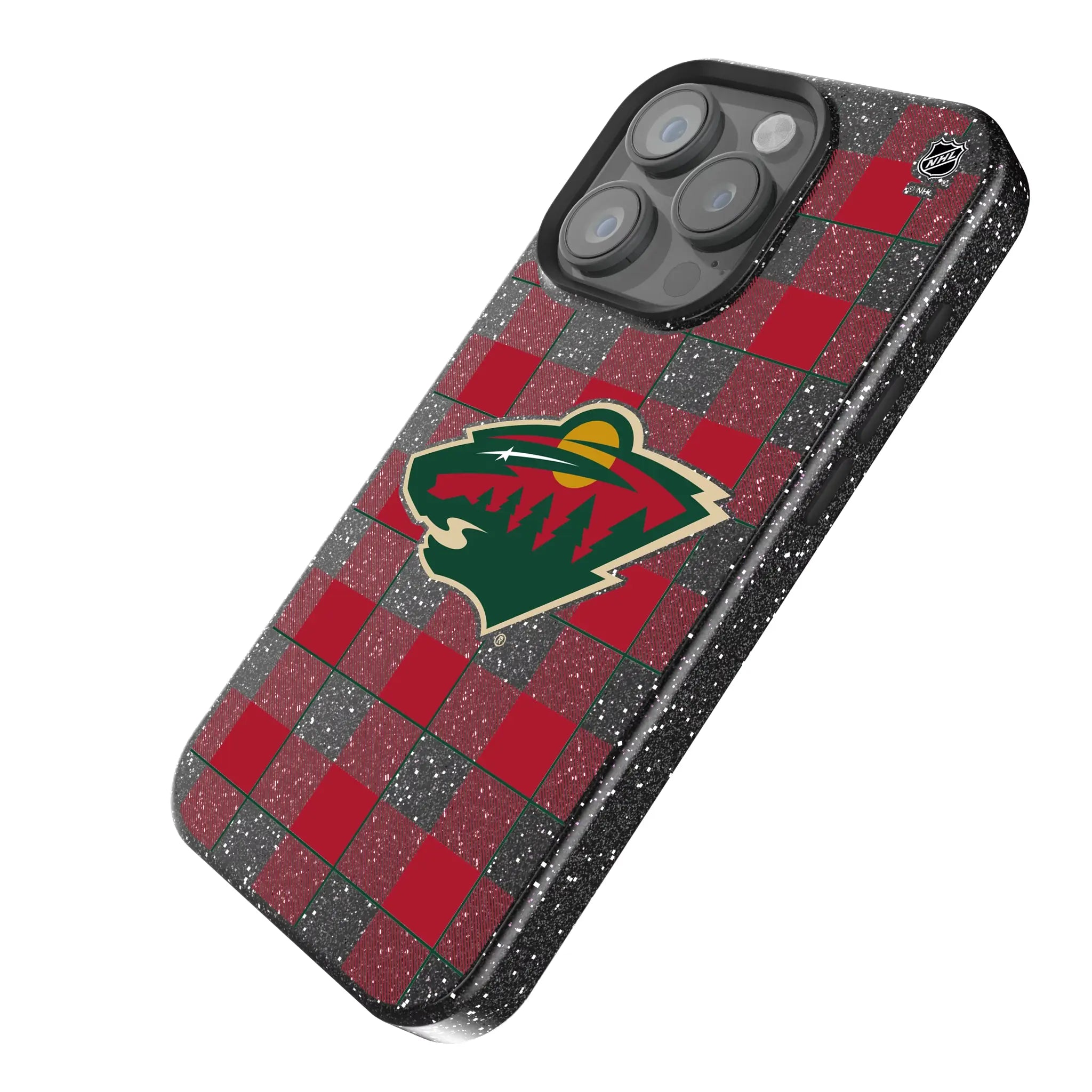 Minnesota Wild Plaid Bling Phone Case