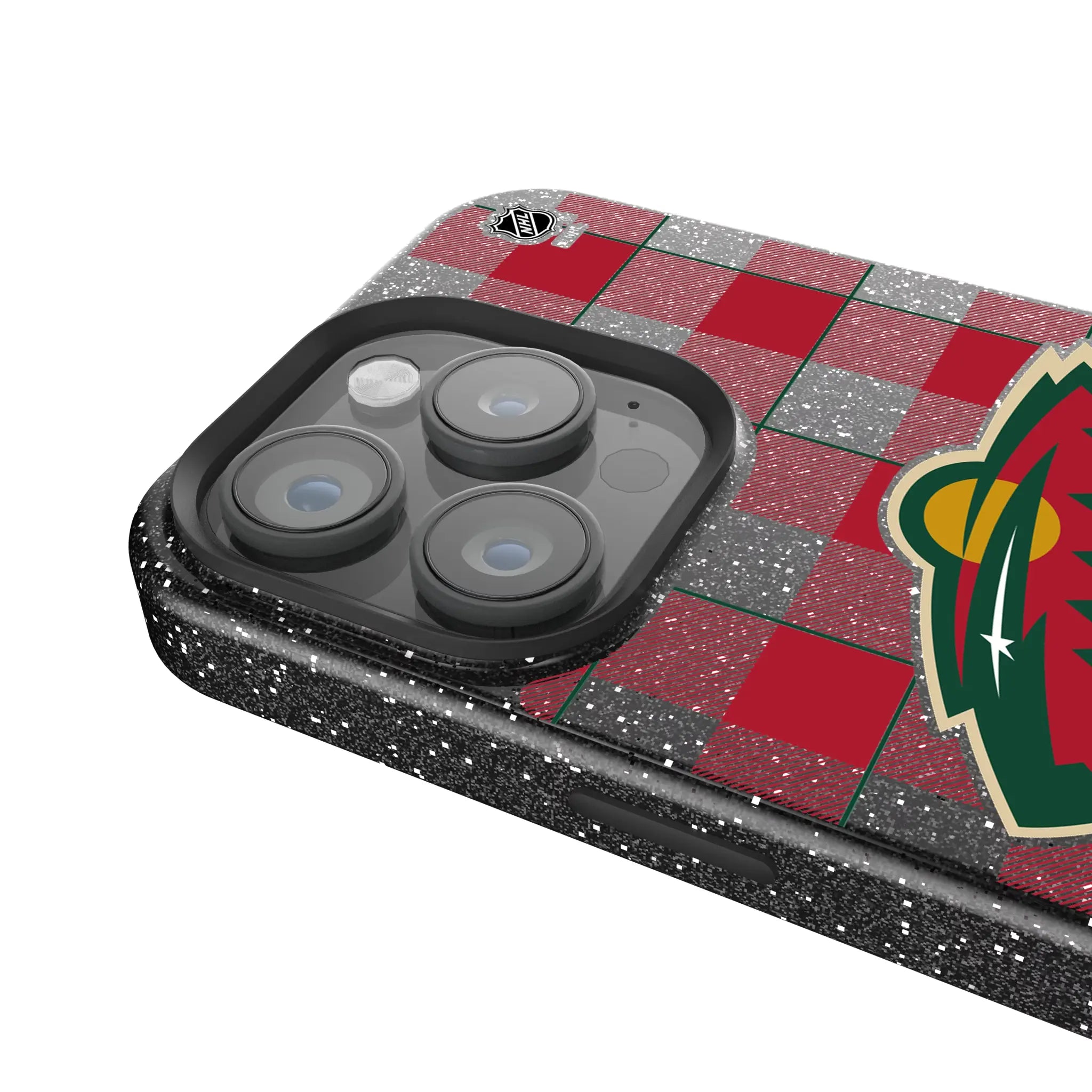 Minnesota Wild Plaid Bling Phone Case