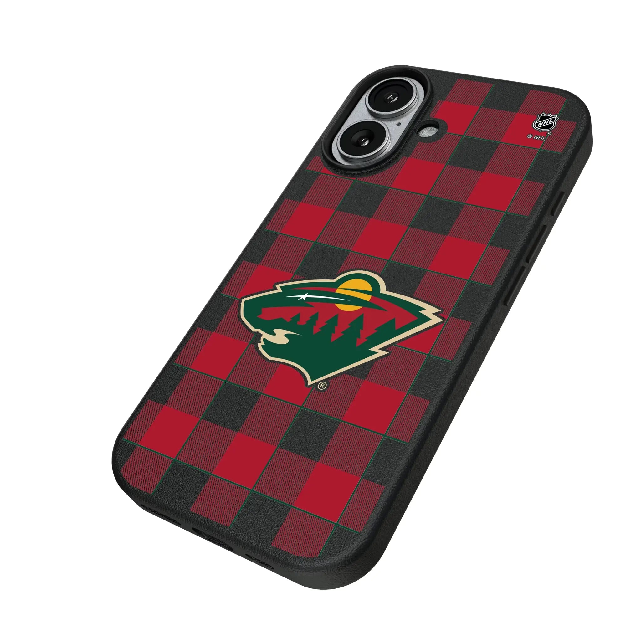 Minnesota Wild Plaid MagSafe Compatible Phone Case for Apple iPhone