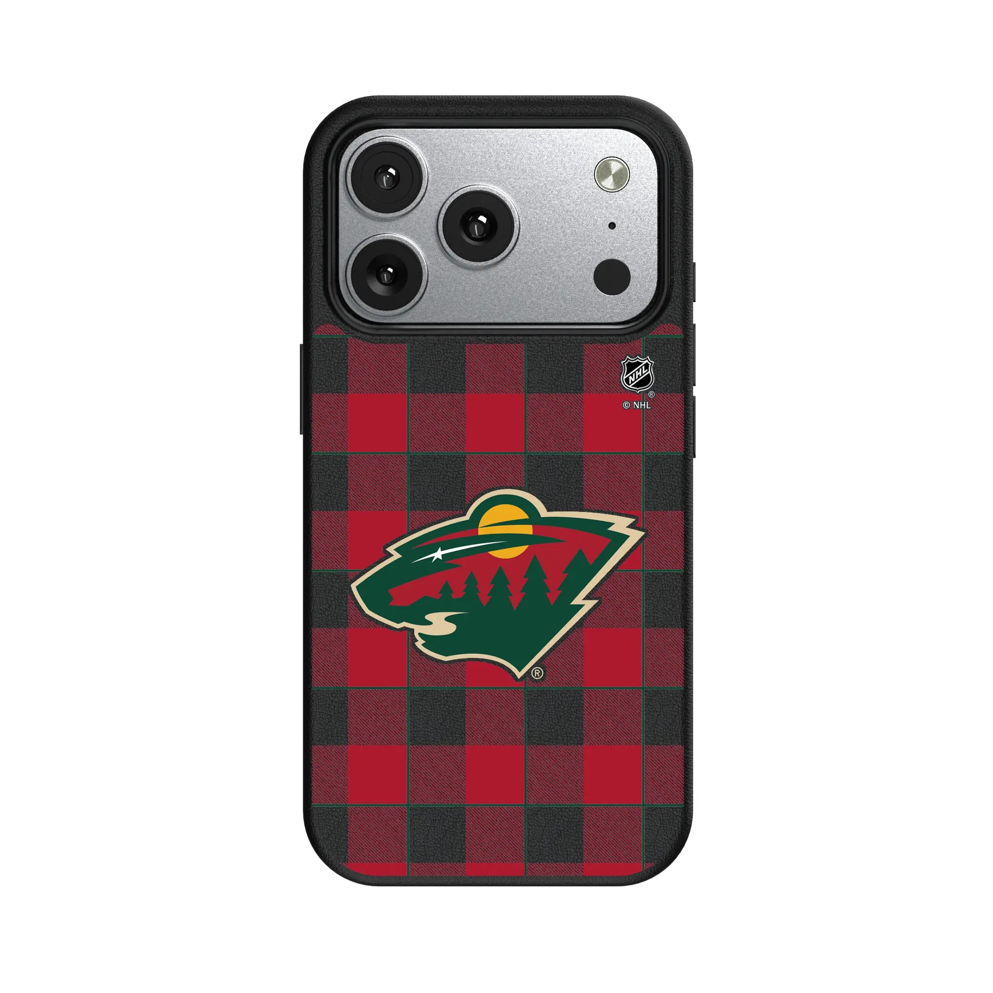 Minnesota Wild Plaid MagSafe Compatible Phone Case for Apple iPhone