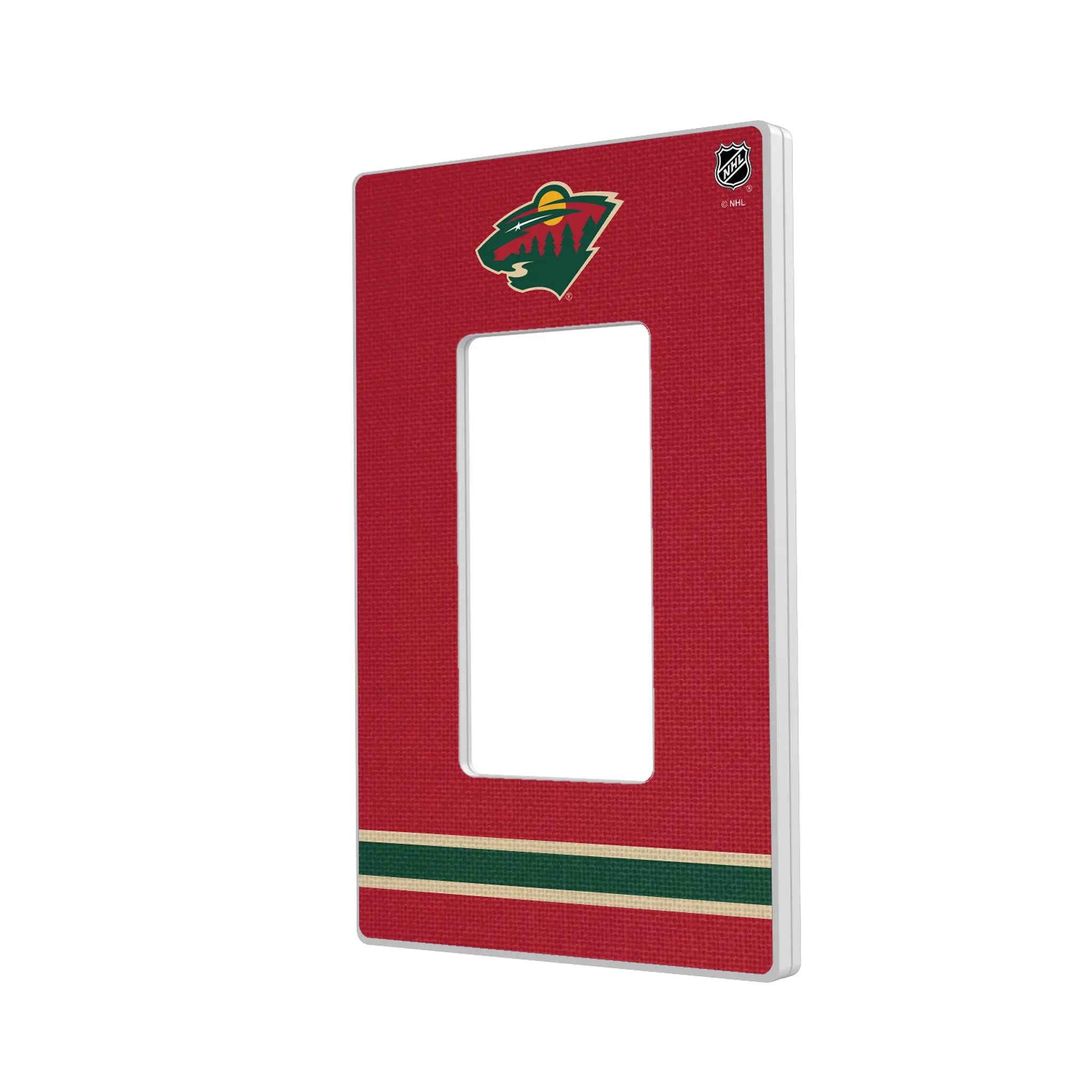 Minnesota Wild Stripe Hidden-Screw Light Switch Plate