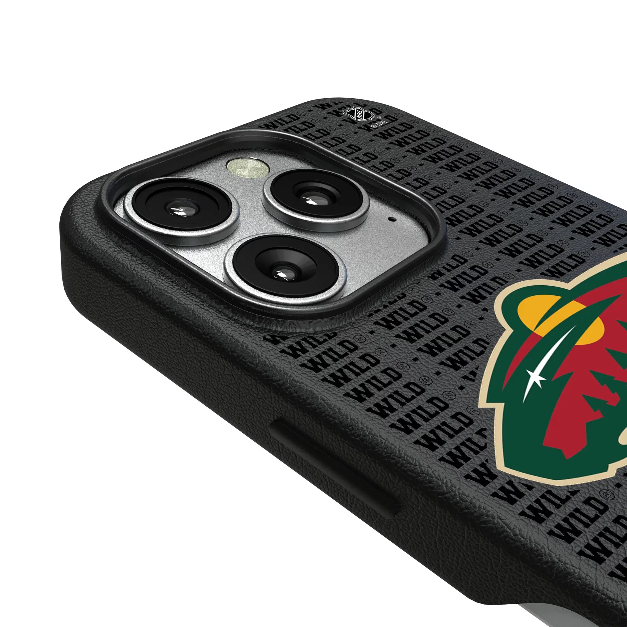 Minnesota Wild Text Backdrop MagSafe Compatible Phone Case for Apple iPhone