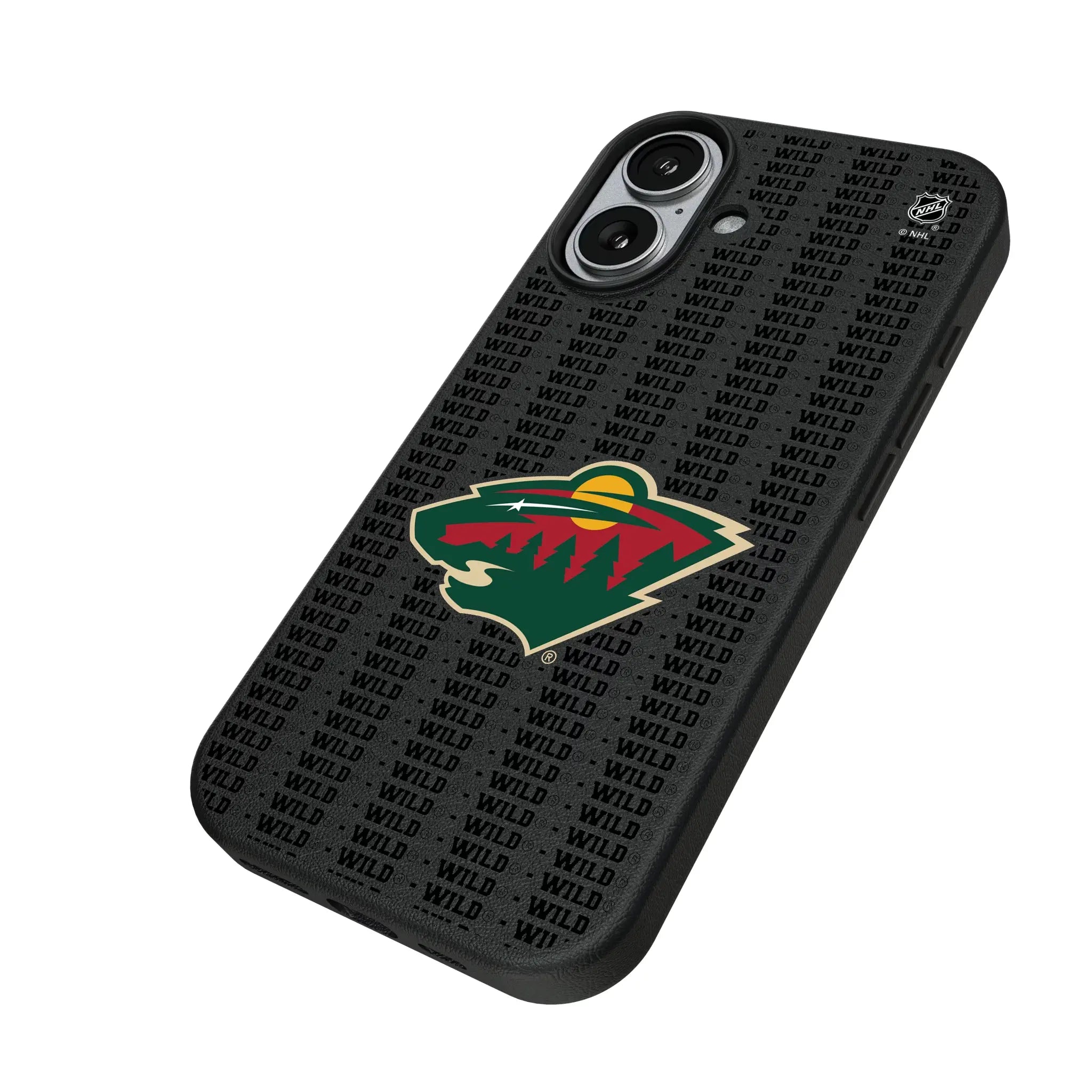 Minnesota Wild Text Backdrop MagSafe Compatible Phone Case for Apple iPhone
