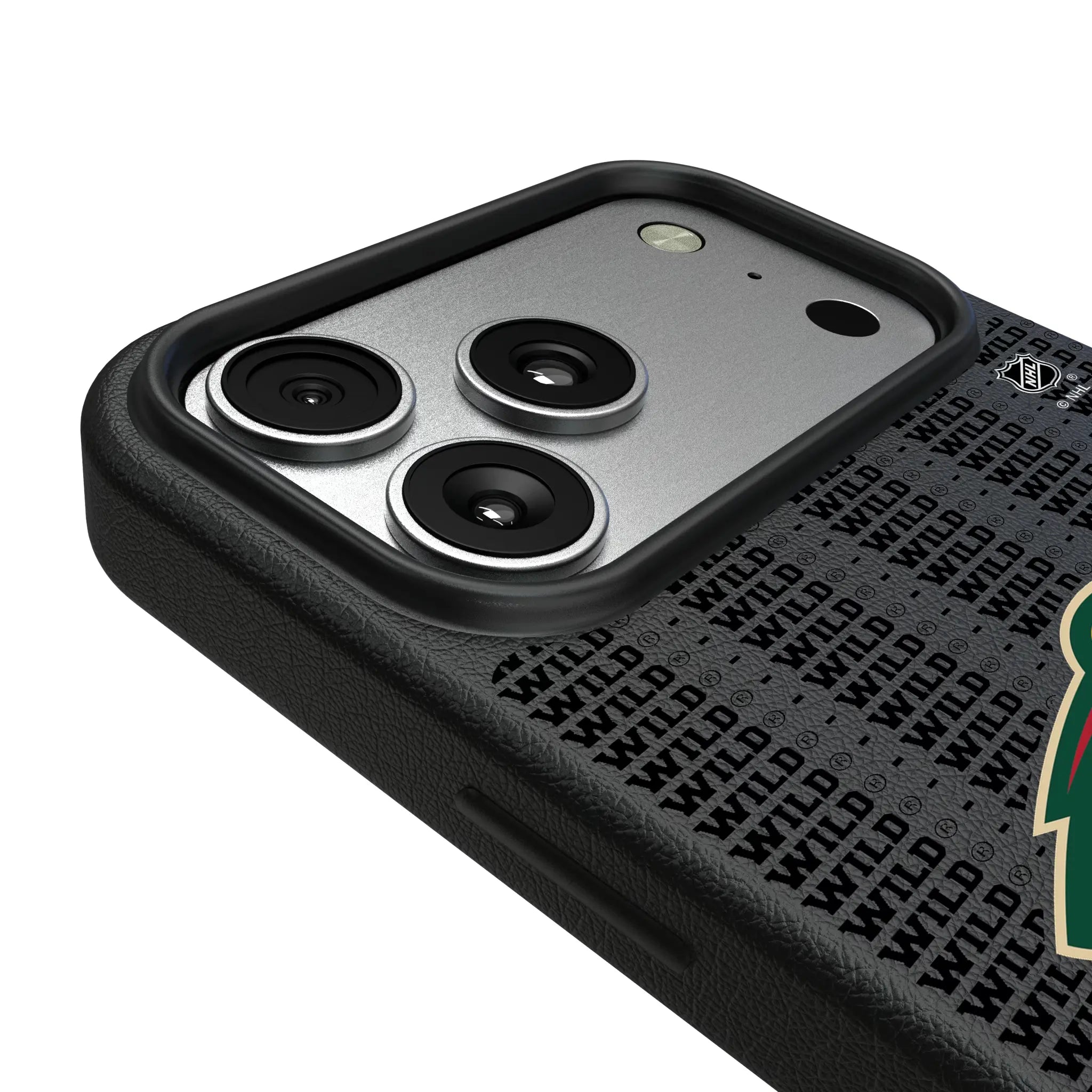 Minnesota Wild Text Backdrop MagSafe Compatible Phone Case for Apple iPhone