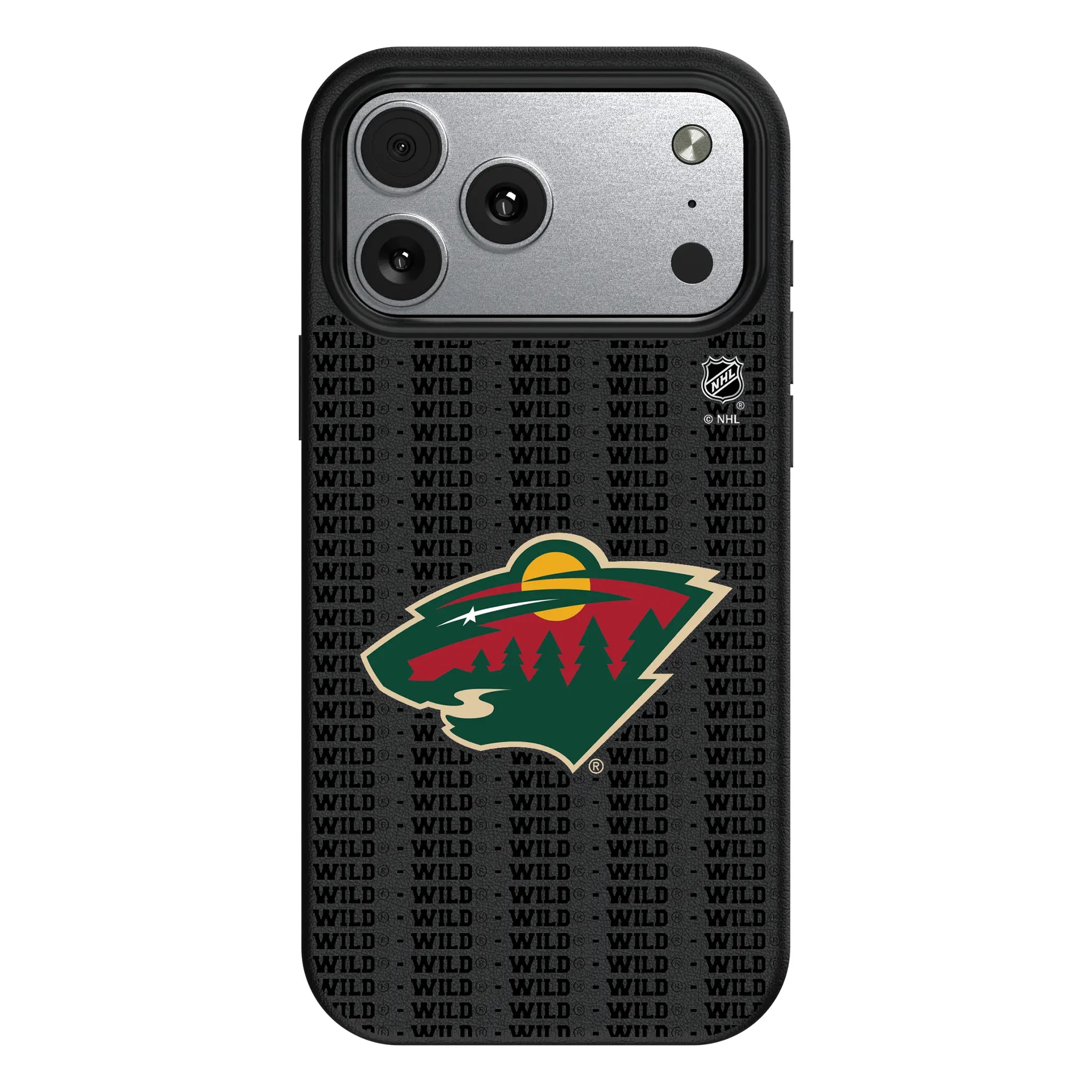 Minnesota Wild Text Backdrop MagSafe Compatible Phone Case for Apple iPhone