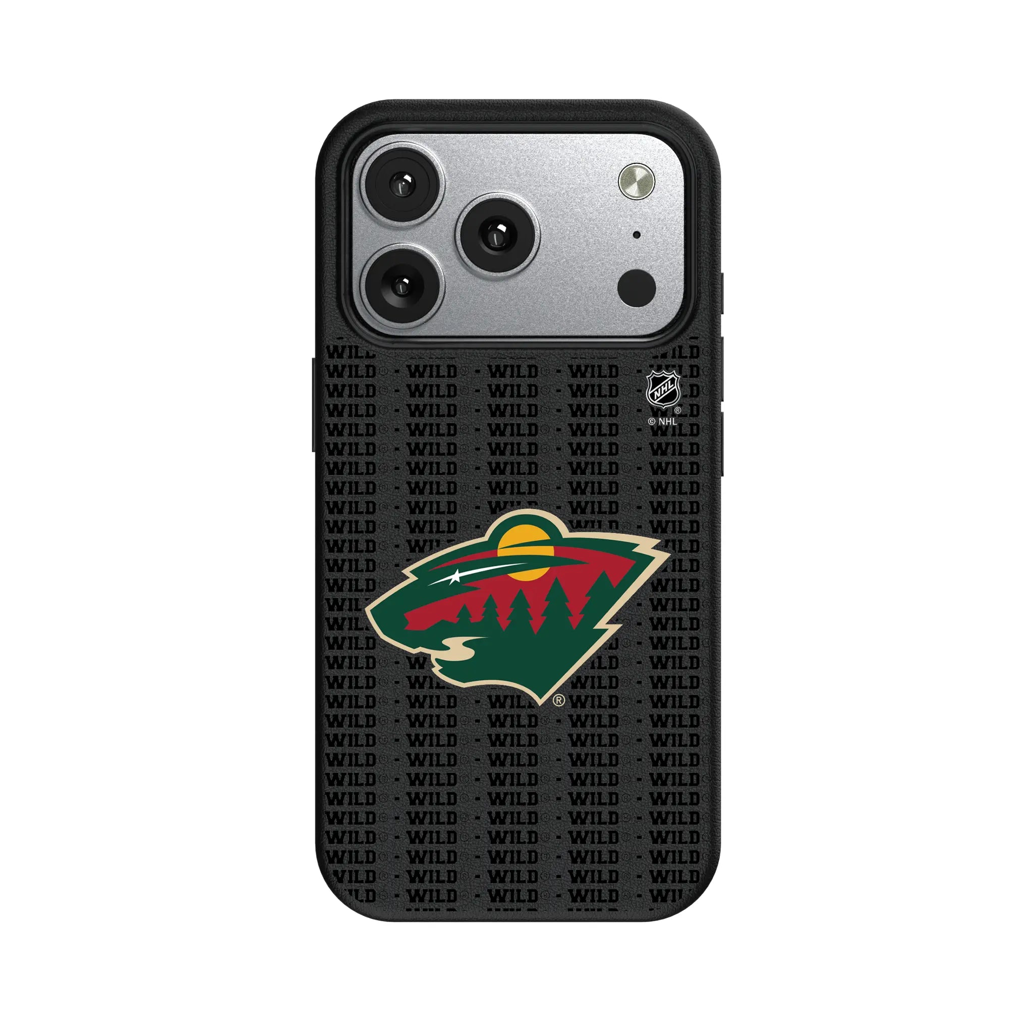 Minnesota Wild Text Backdrop MagSafe Compatible Phone Case for Apple iPhone