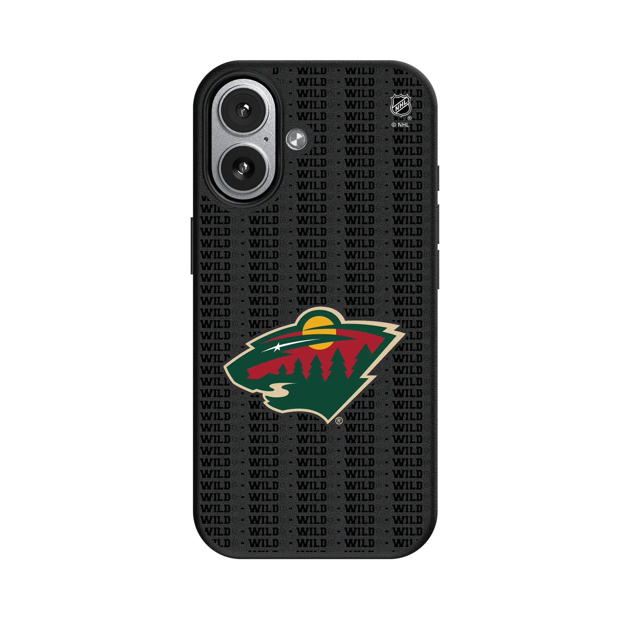 Minnesota Wild Text Backdrop MagSafe Compatible Phone Case for Apple iPhone