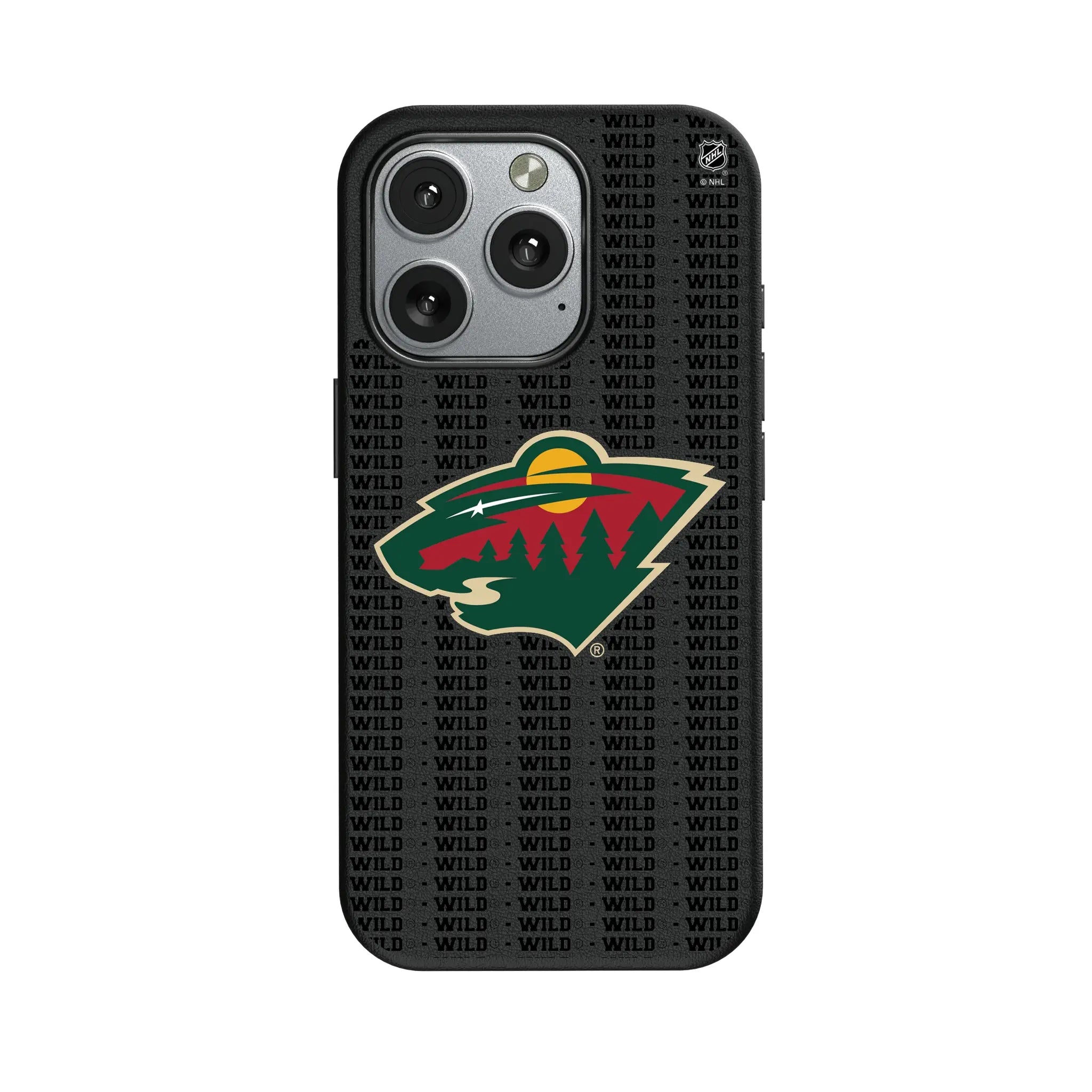 Minnesota Wild Text Backdrop MagSafe Compatible Phone Case for Apple iPhone
