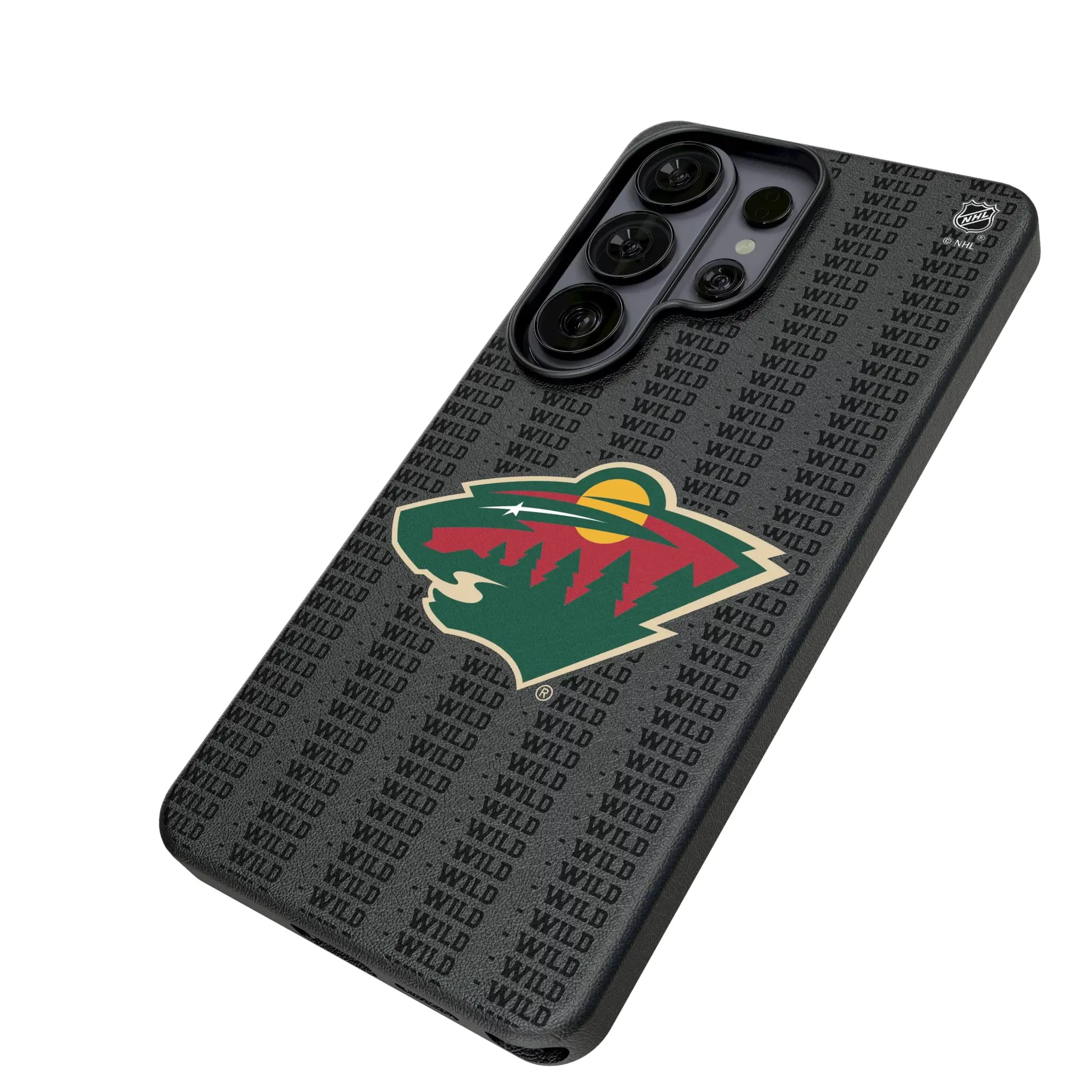 Minnesota Wild Text Backdrop MagSafe Compatible Phone Case for Samsung Galaxy