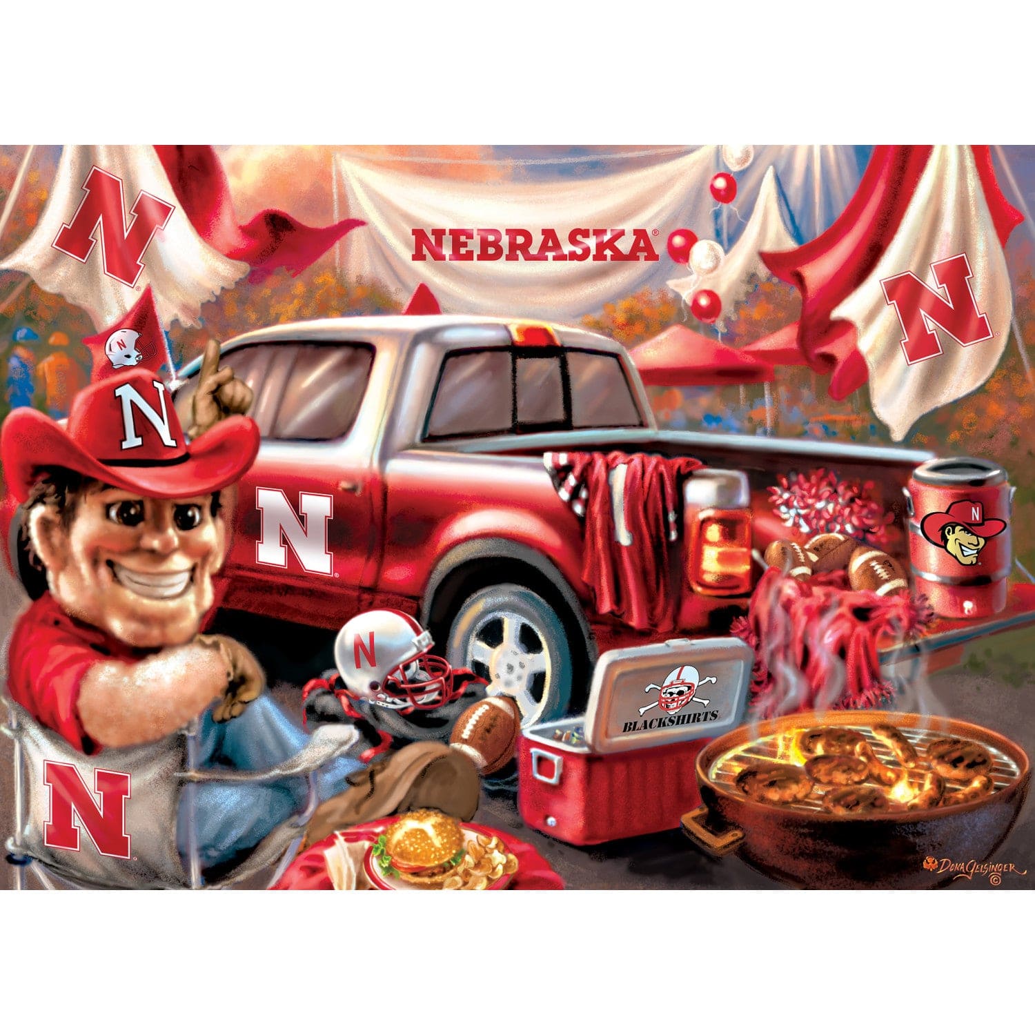 Nebraska Cornhuskers Gameday 1000 Piece Jigsaw Puzzle - Sports Gifts, Sports Memorabilia, Sports Collectibles, Fan Shop
