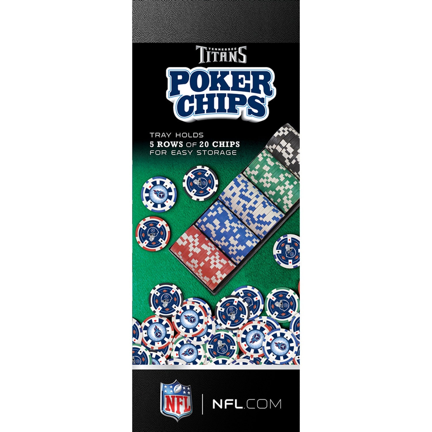 Tennessee Titans 100 Piece Poker Chips - 757 Sports Collectibles