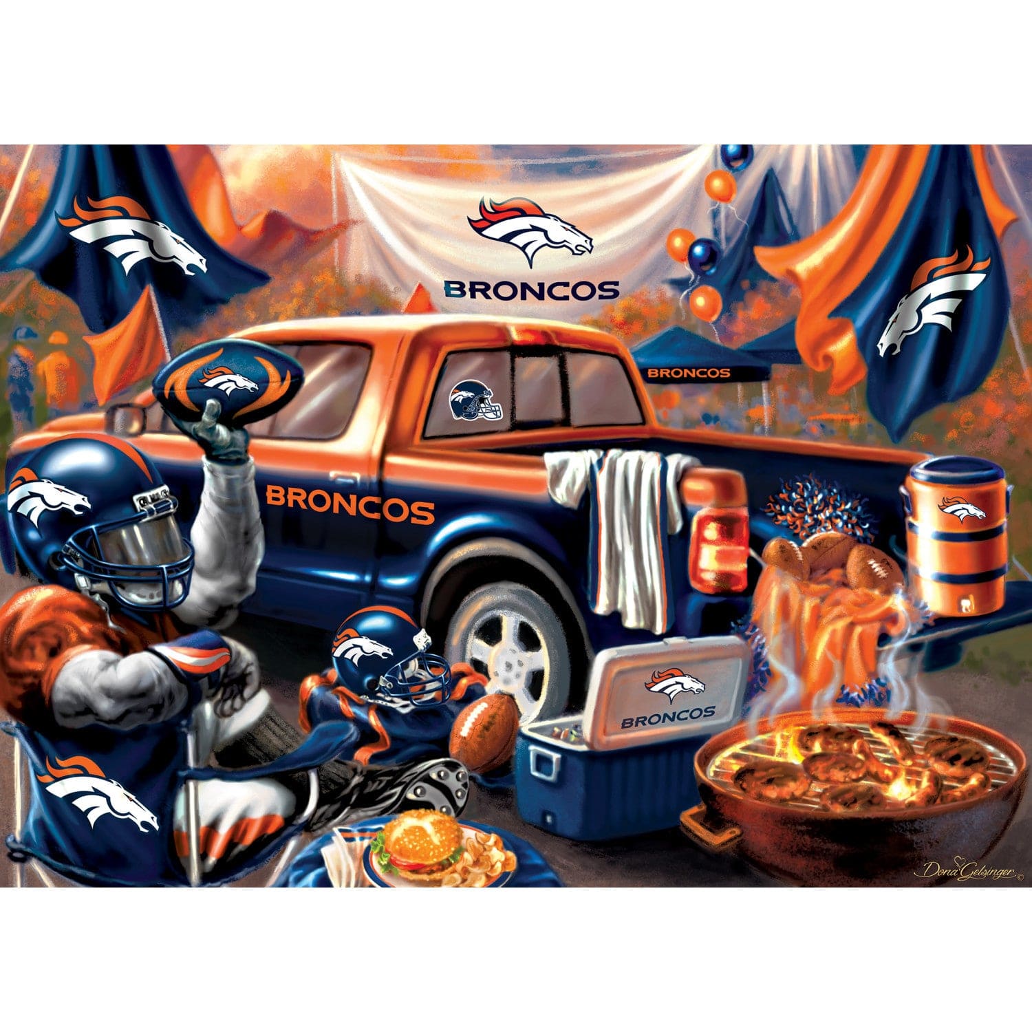 Denver Broncos Gameday 1000 Piece Jigsaw Puzzle