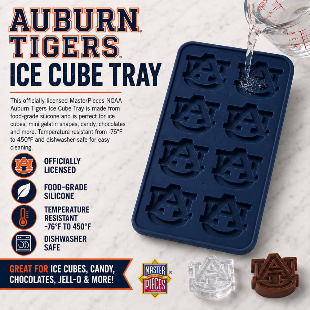 Auburn Tigers Silicone Ice Cube Tray