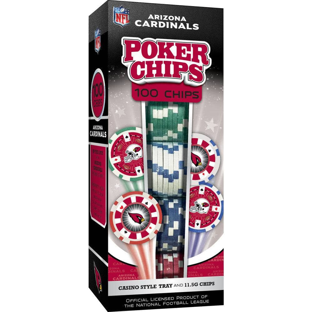 Arizona Cardinals 100-Piece Poker Chip Set - Sports Gifts, Sports Memorabilia, Sports Collectibles, Fan Shop