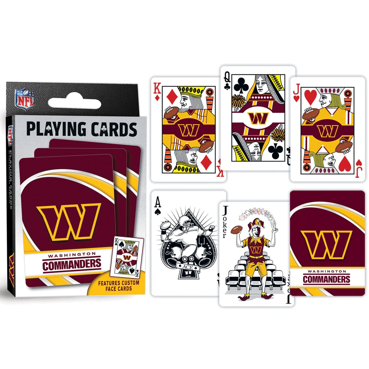 Washington Commanders 54-Card Deck Playing Cards