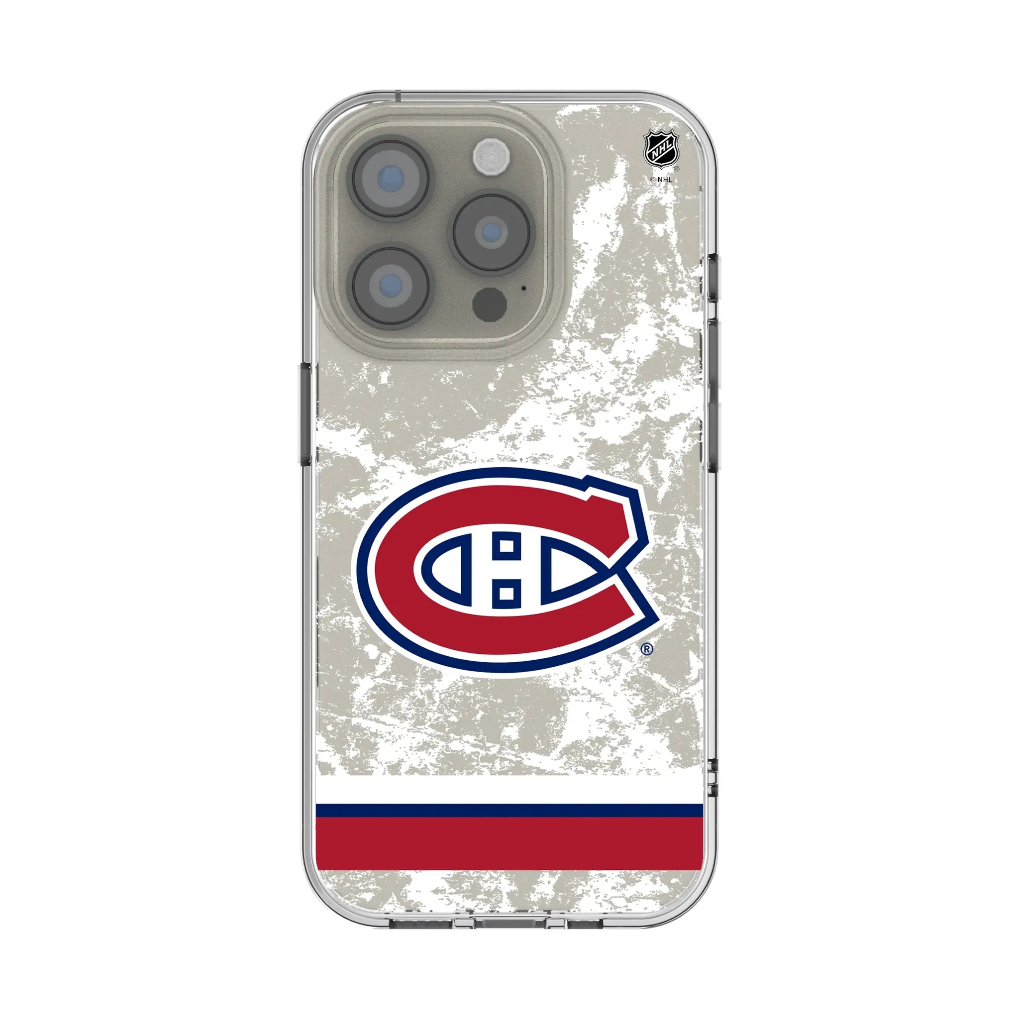 Montreal Canadiens Ice Stripe Clear Phone Case for Apple iPhone