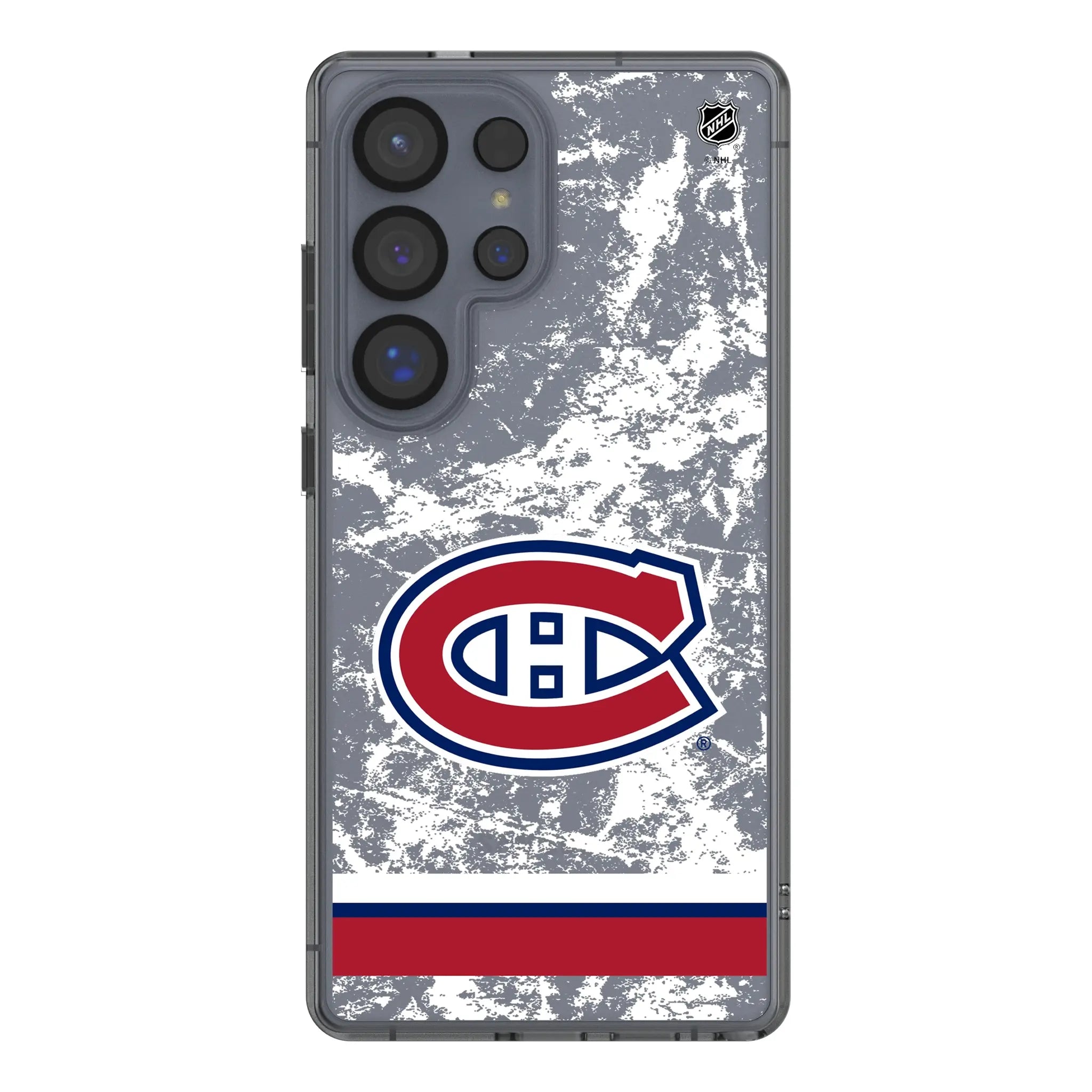 Montreal Canadiens Ice Stripe Clear Phone Case for Samsung Galaxy