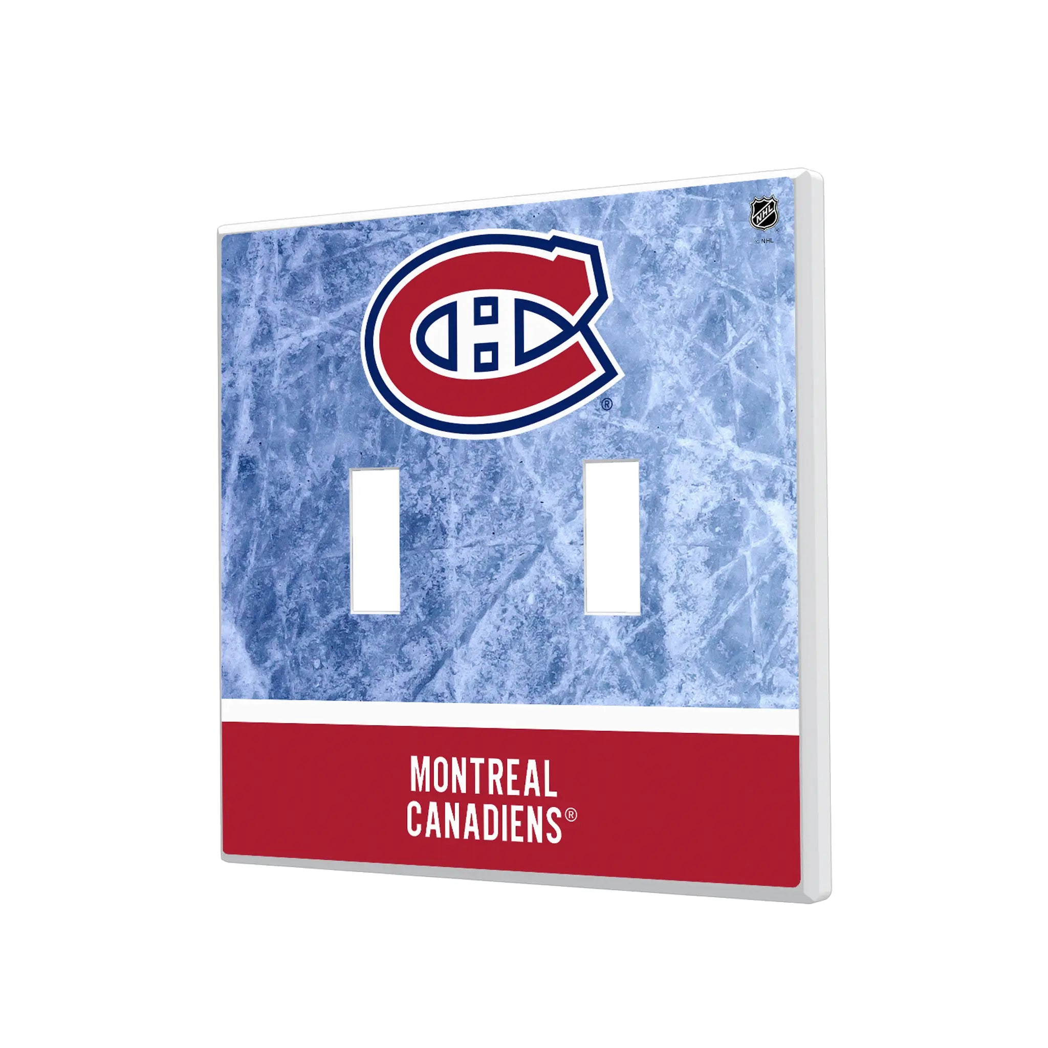 Montreal Canadiens Ice Wordmark Hidden-Screw Light Switch Plate