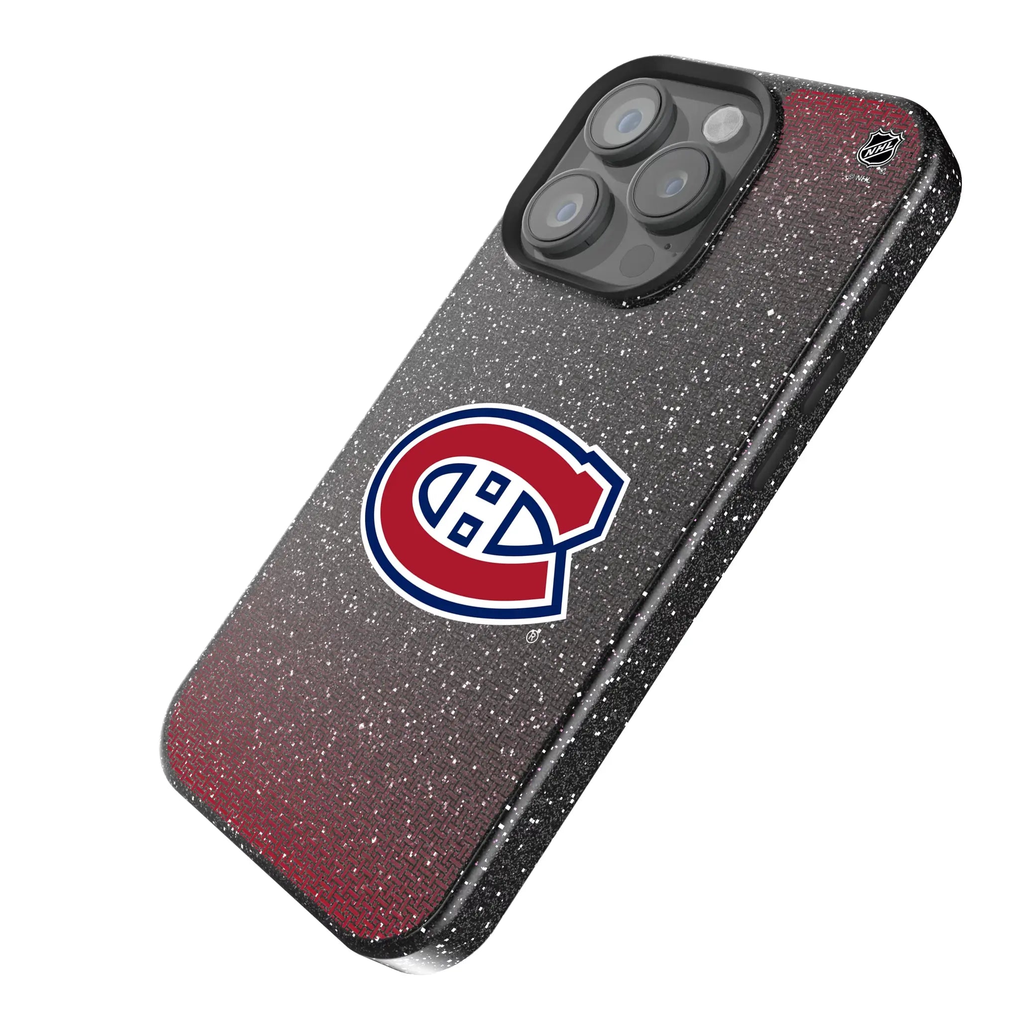 Montreal Canadiens Linen Bling Phone Case for Apple iPhone