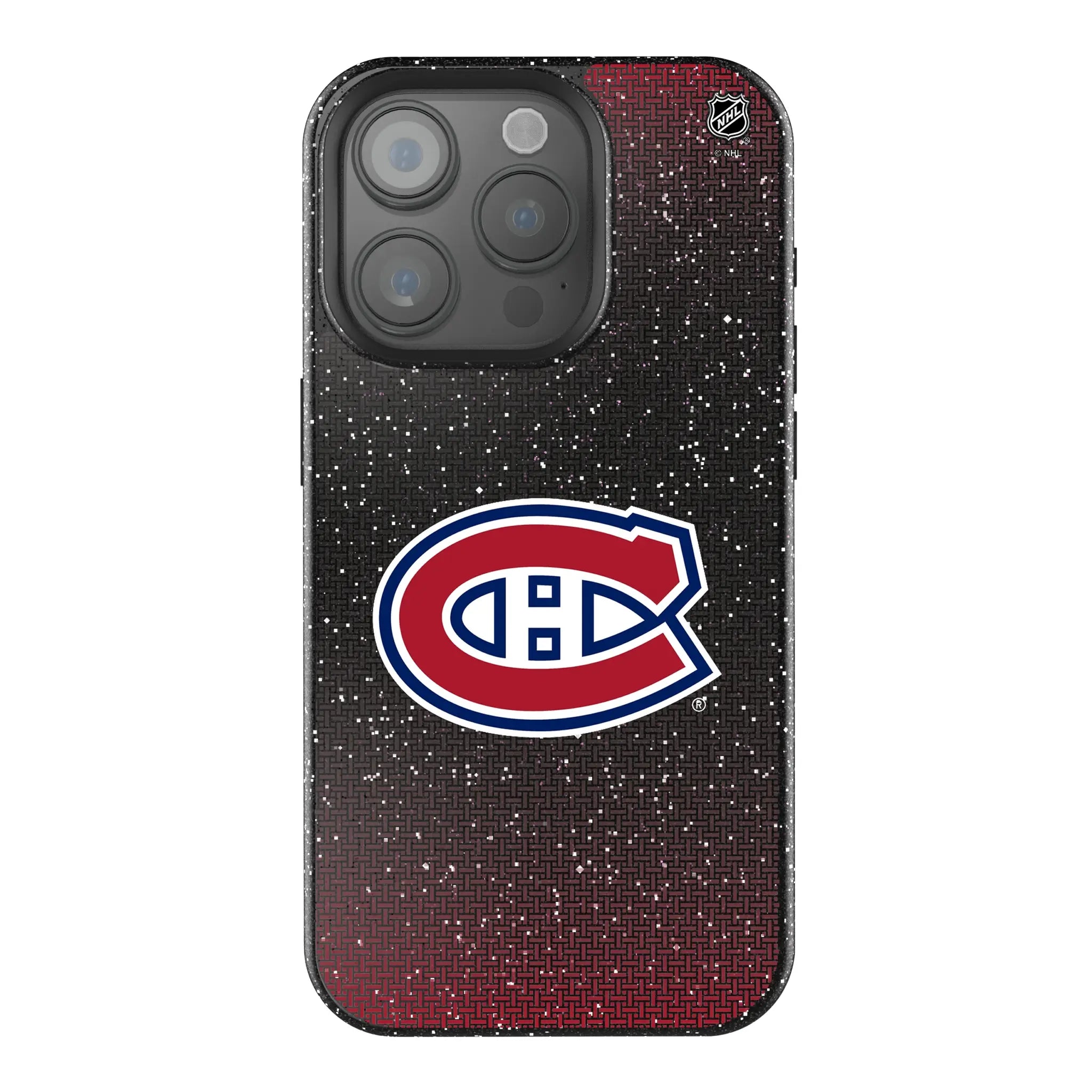 Montreal Canadiens Linen Bling Phone Case for Apple iPhone