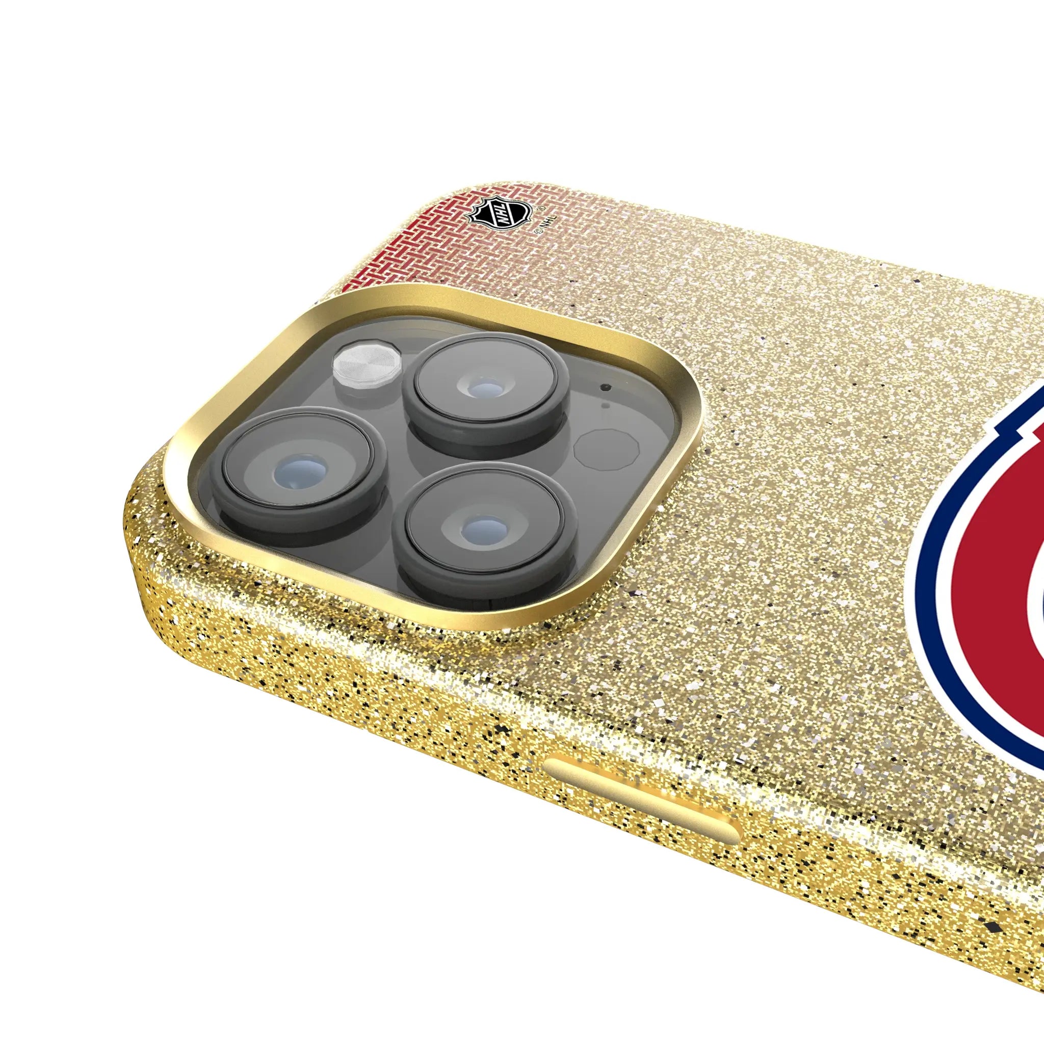 Montreal Canadiens Linen Bling Phone Case for Apple iPhone