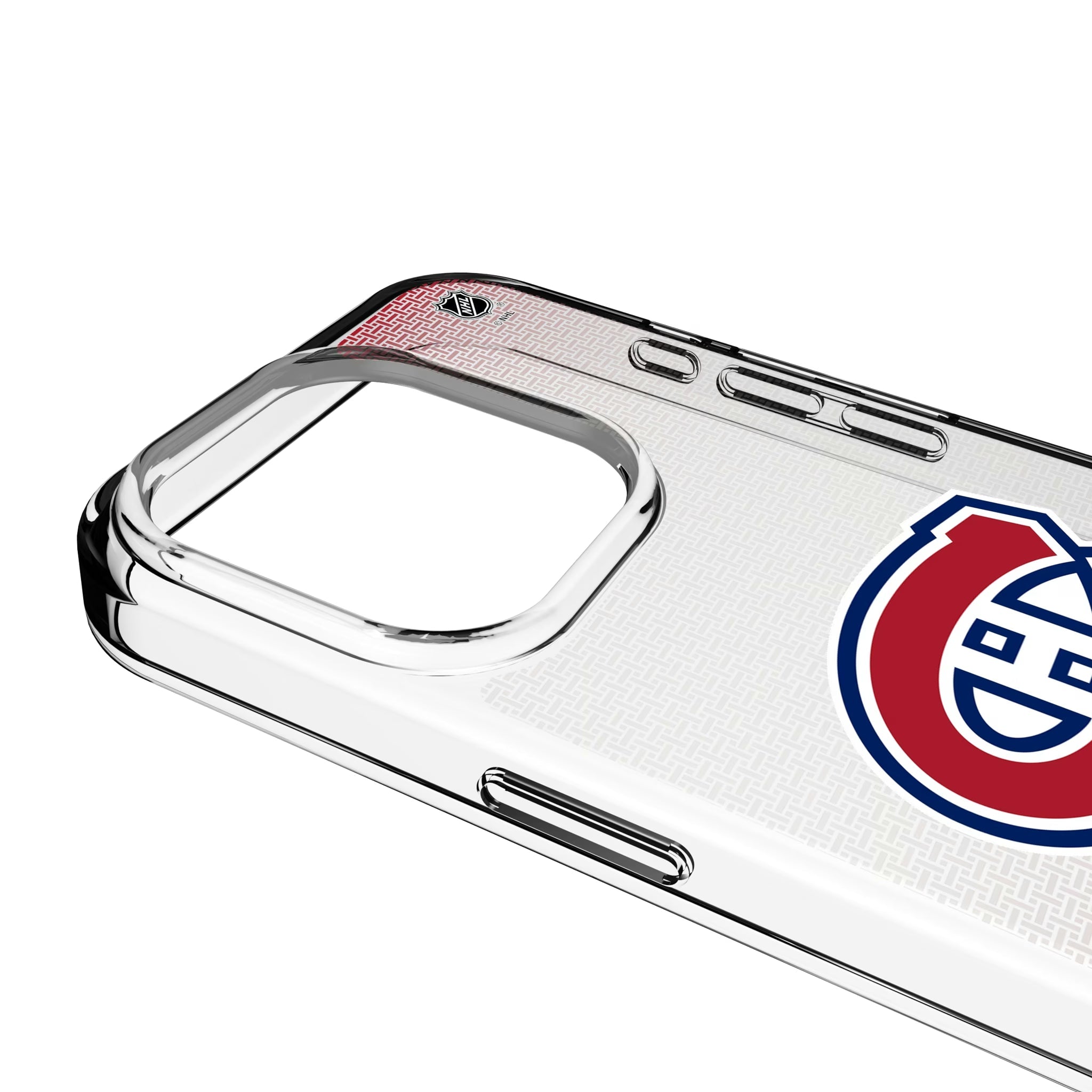 Montreal Canadiens Linen Clear Phone Case for Apple iPhone