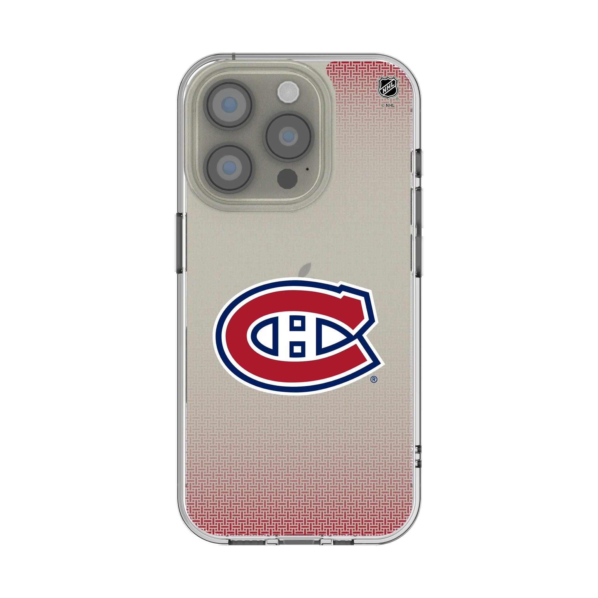 Montreal Canadiens Linen Clear Phone Case for Apple iPhone