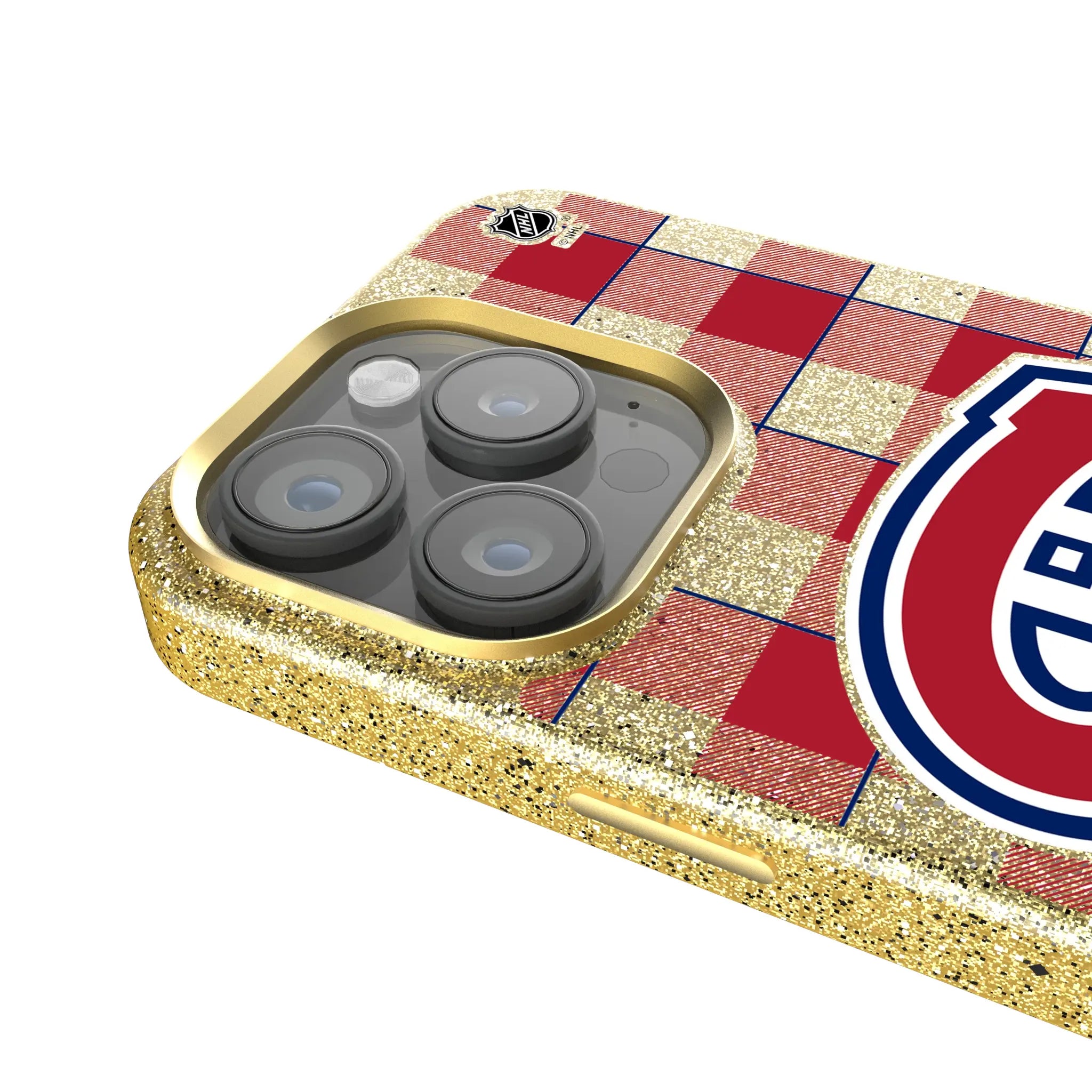 Montreal Canadiens Plaid Bling Phone Case