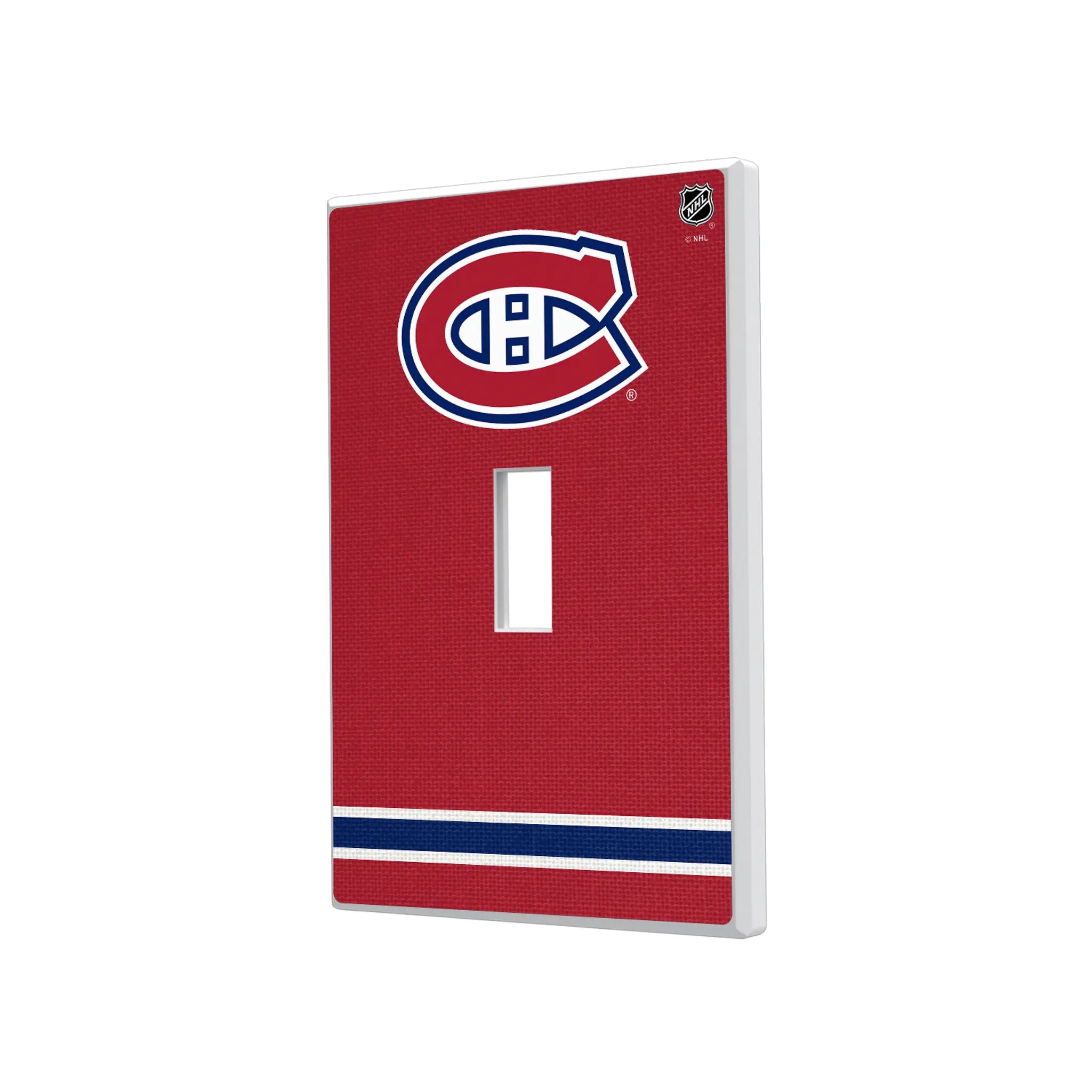 Montreal Canadiens Stripe Hidden-Screw Light Switch Plate