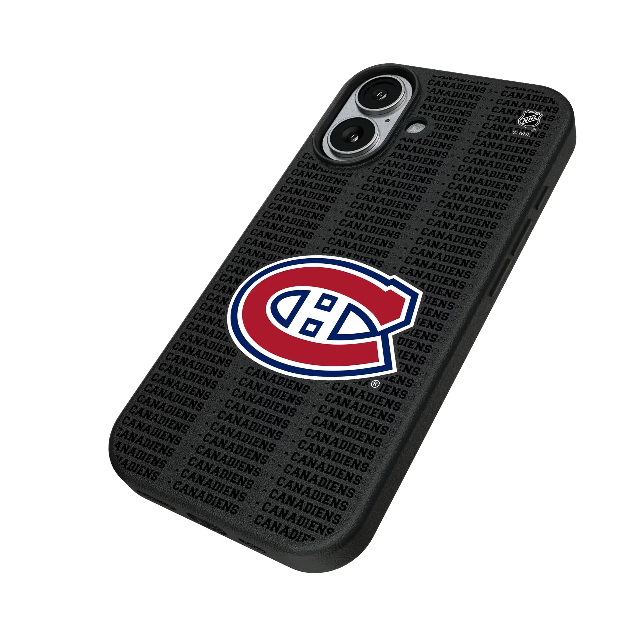 Montreal Canadiens Text Backdrop MagSafe Compatible Phone Case for Apple iPhone