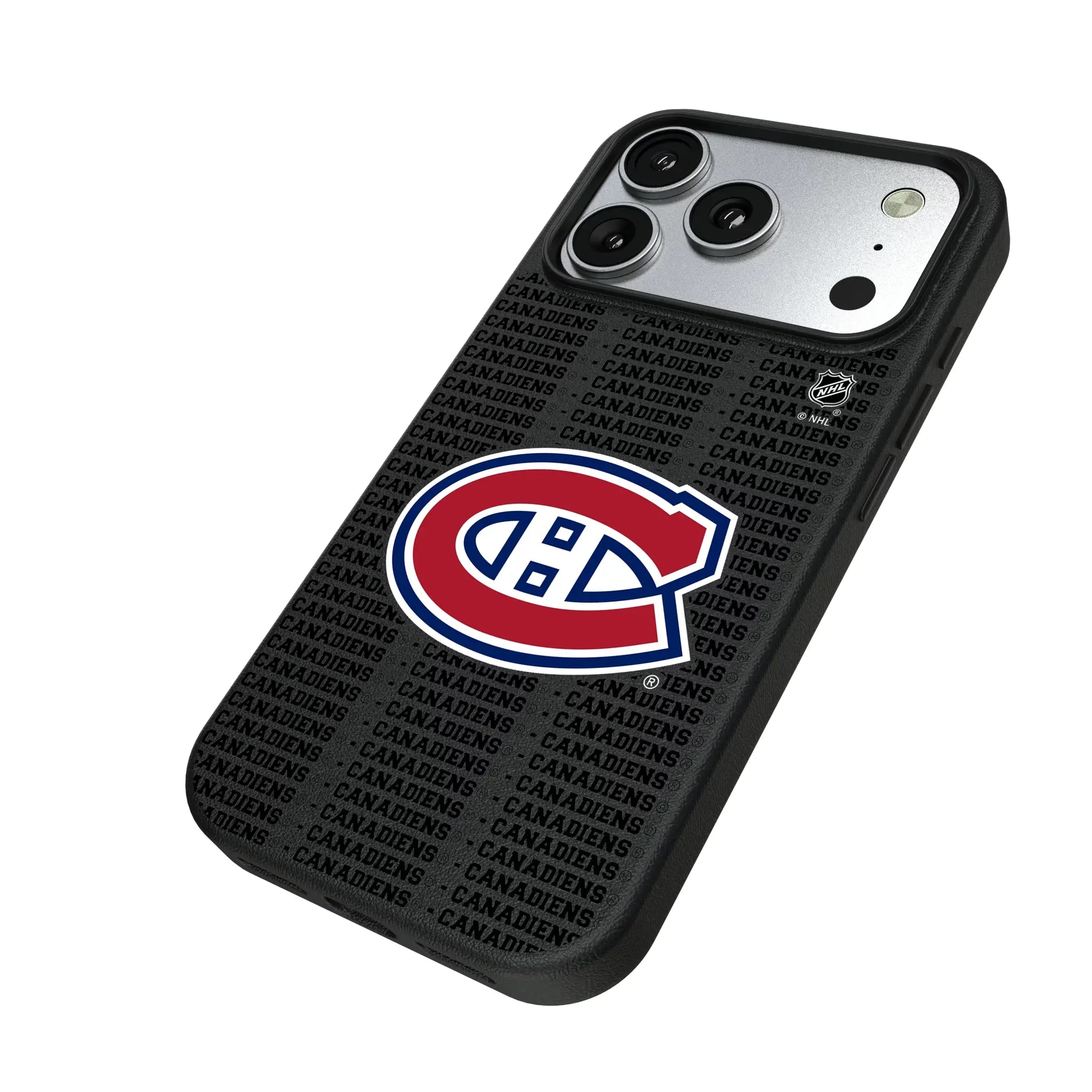 Montreal Canadiens Text Backdrop MagSafe Compatible Phone Case for Apple iPhone