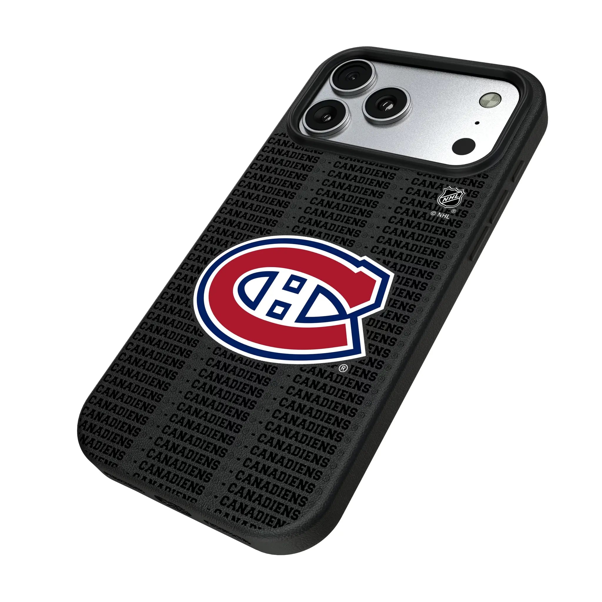 Montreal Canadiens Text Backdrop MagSafe Compatible Phone Case for Apple iPhone