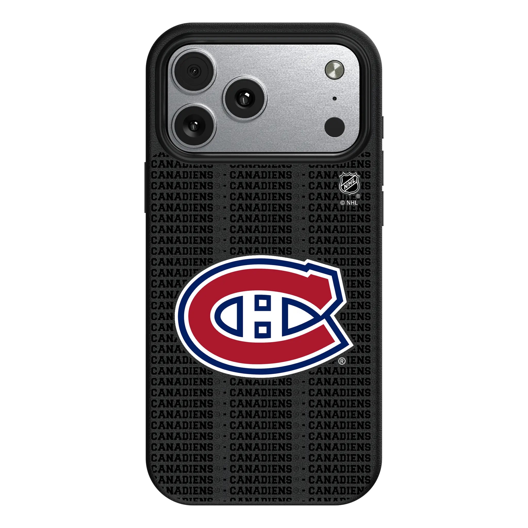 Montreal Canadiens Text Backdrop MagSafe Compatible Phone Case for Apple iPhone