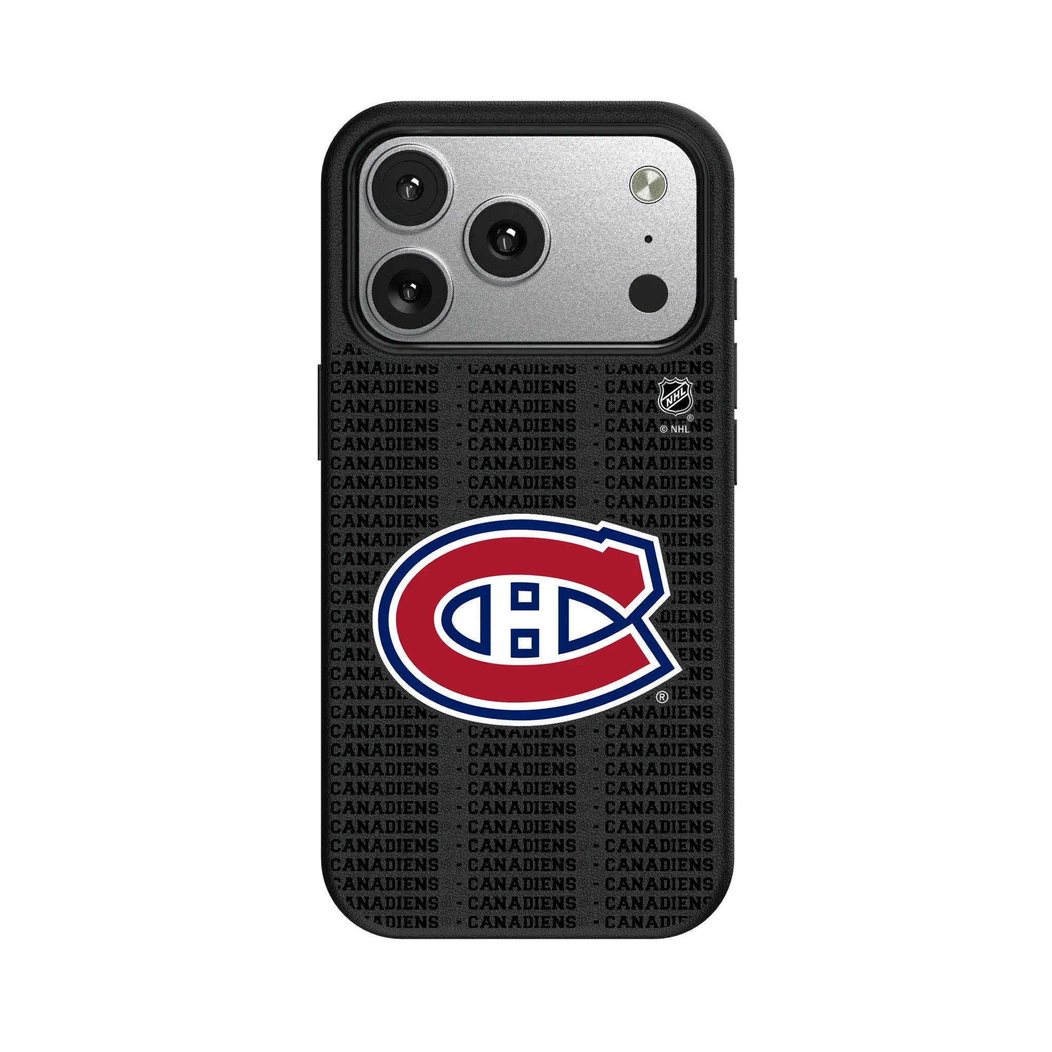 Montreal Canadiens Text Backdrop MagSafe Compatible Phone Case for Apple iPhone