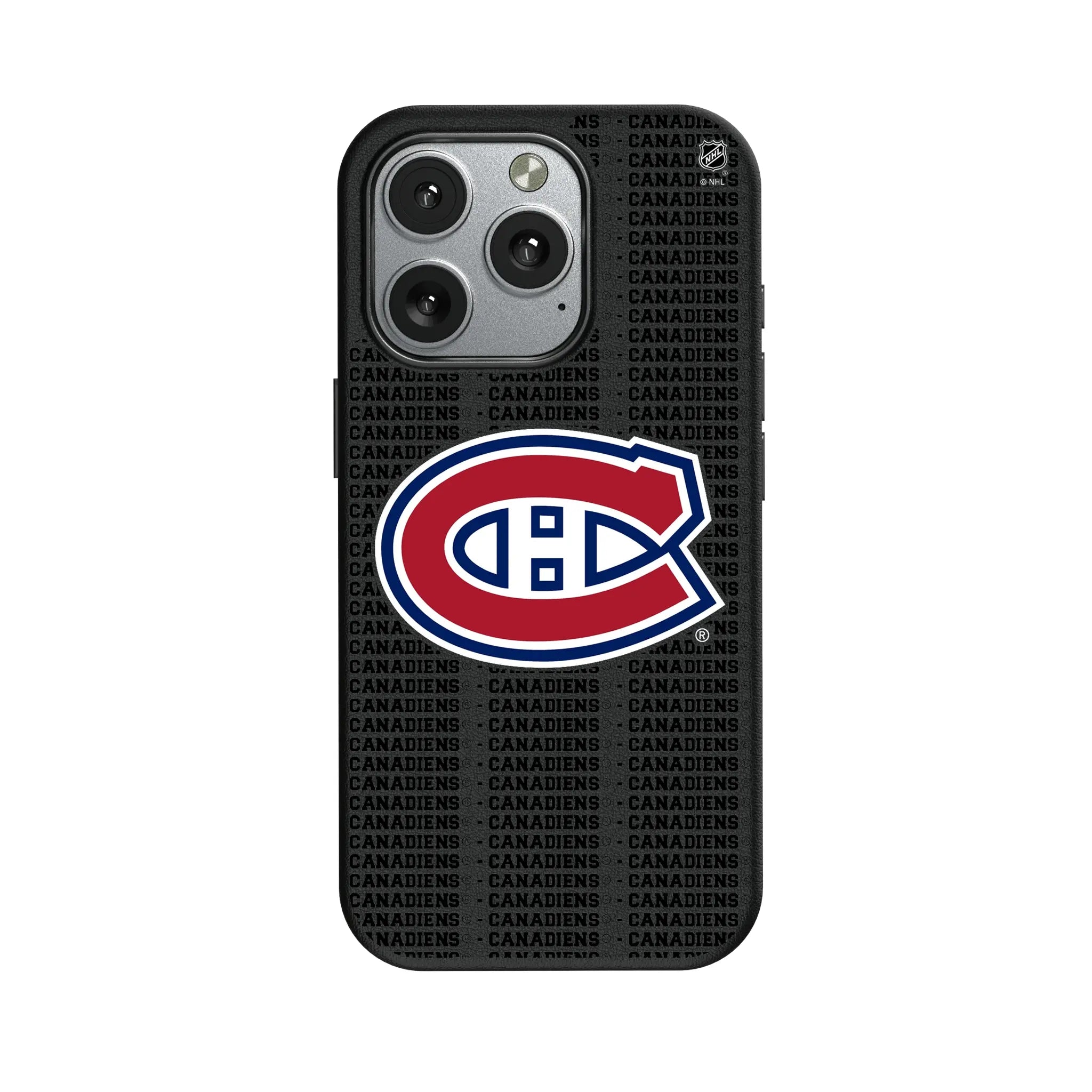 Montreal Canadiens Text Backdrop MagSafe Compatible Phone Case for Apple iPhone