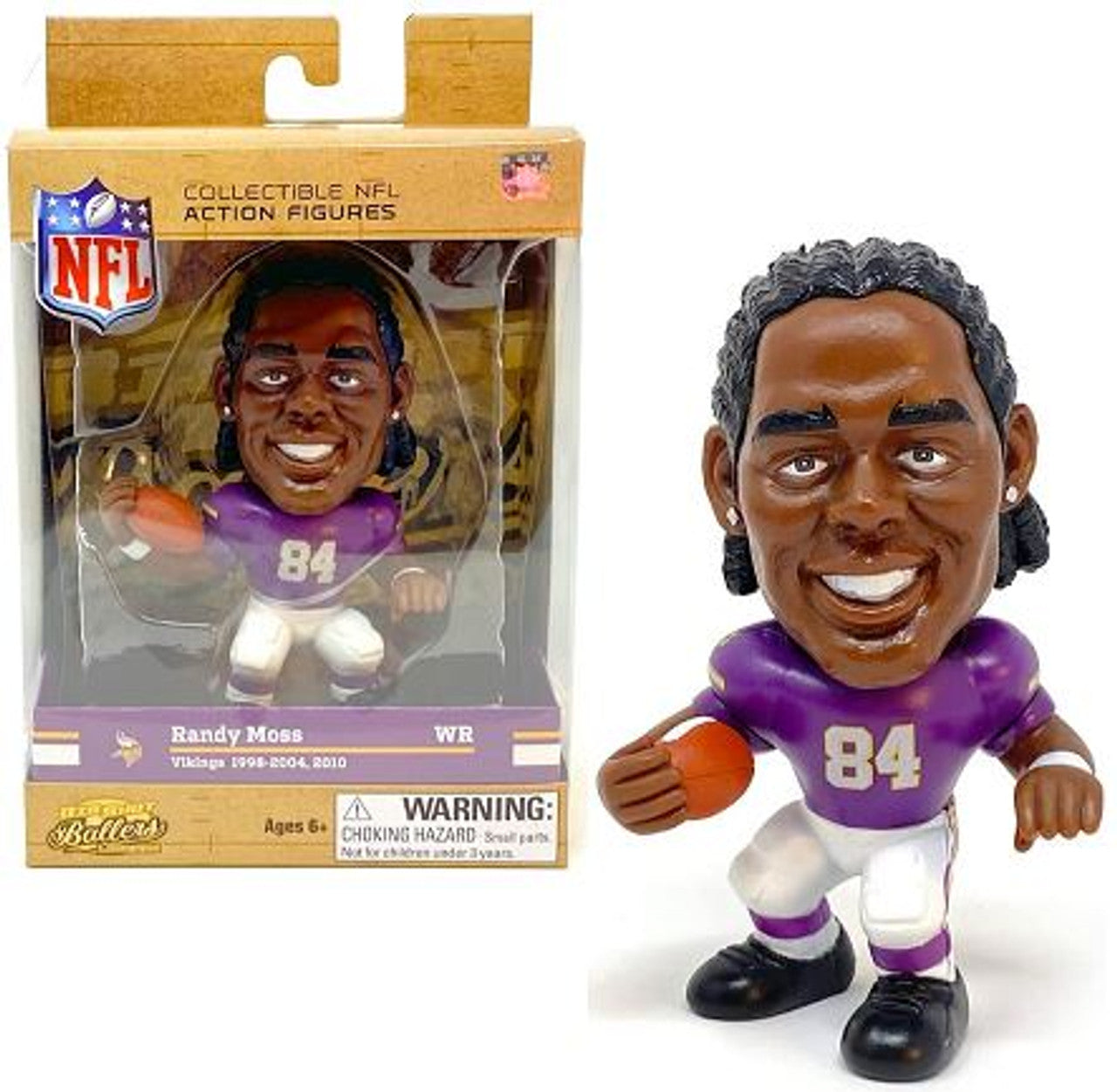Randy Moss (Minnesota Vikings) NFL Legends Big Shot Ballers 5" Figure - 757 Sports Collectibles