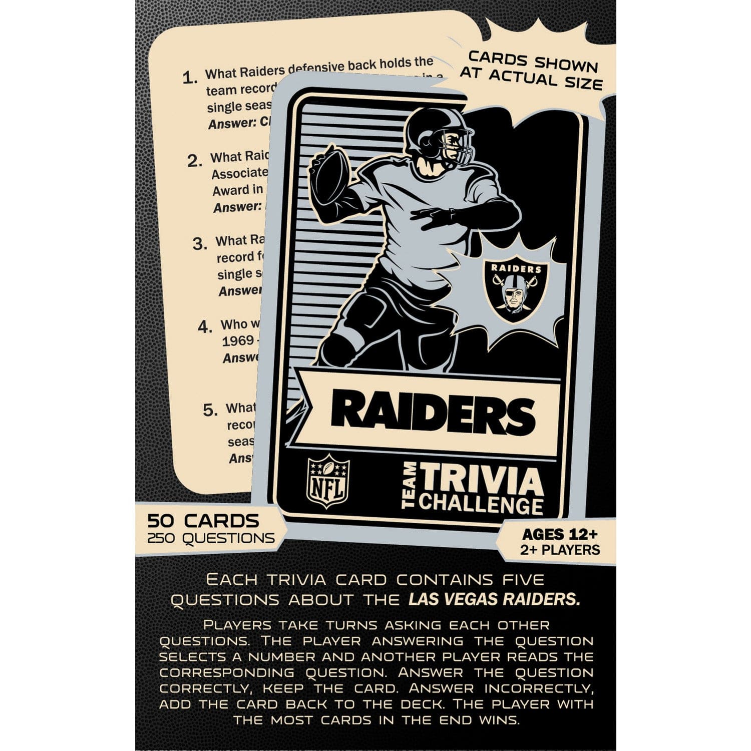 Las Vegas Raiders Trivia Challenge: Test Your Knowledge of the Silver and Black! - Sports Gifts, Sports Memorabilia, Sports Collectibles, Fan Shop