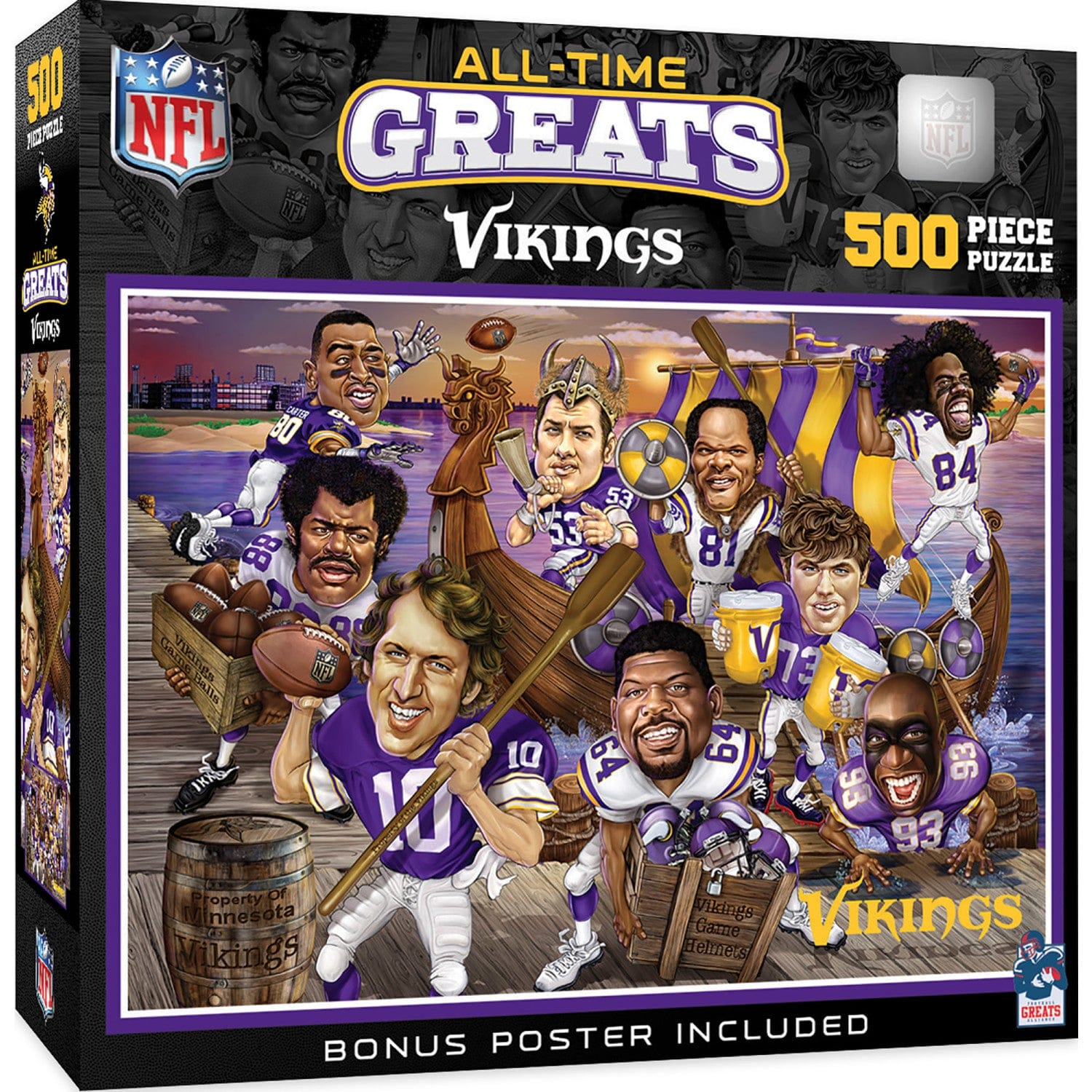 500 Piece Jigsaw Puzzle of Minnesota Vikings All-Time Greats