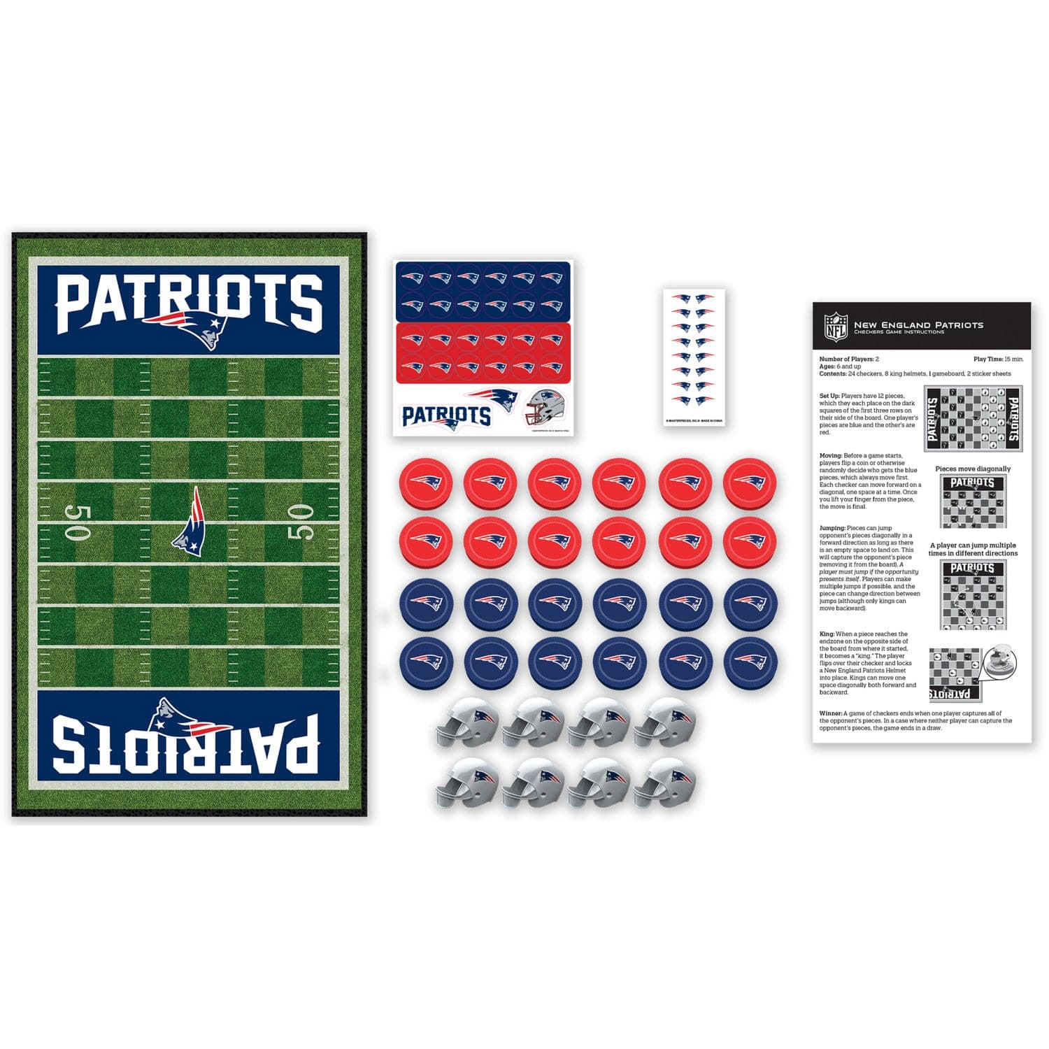 New England Patriots Checkers Game - Sports Gifts, Sports Memorabilia, Sports Collectibles, Fan Shop