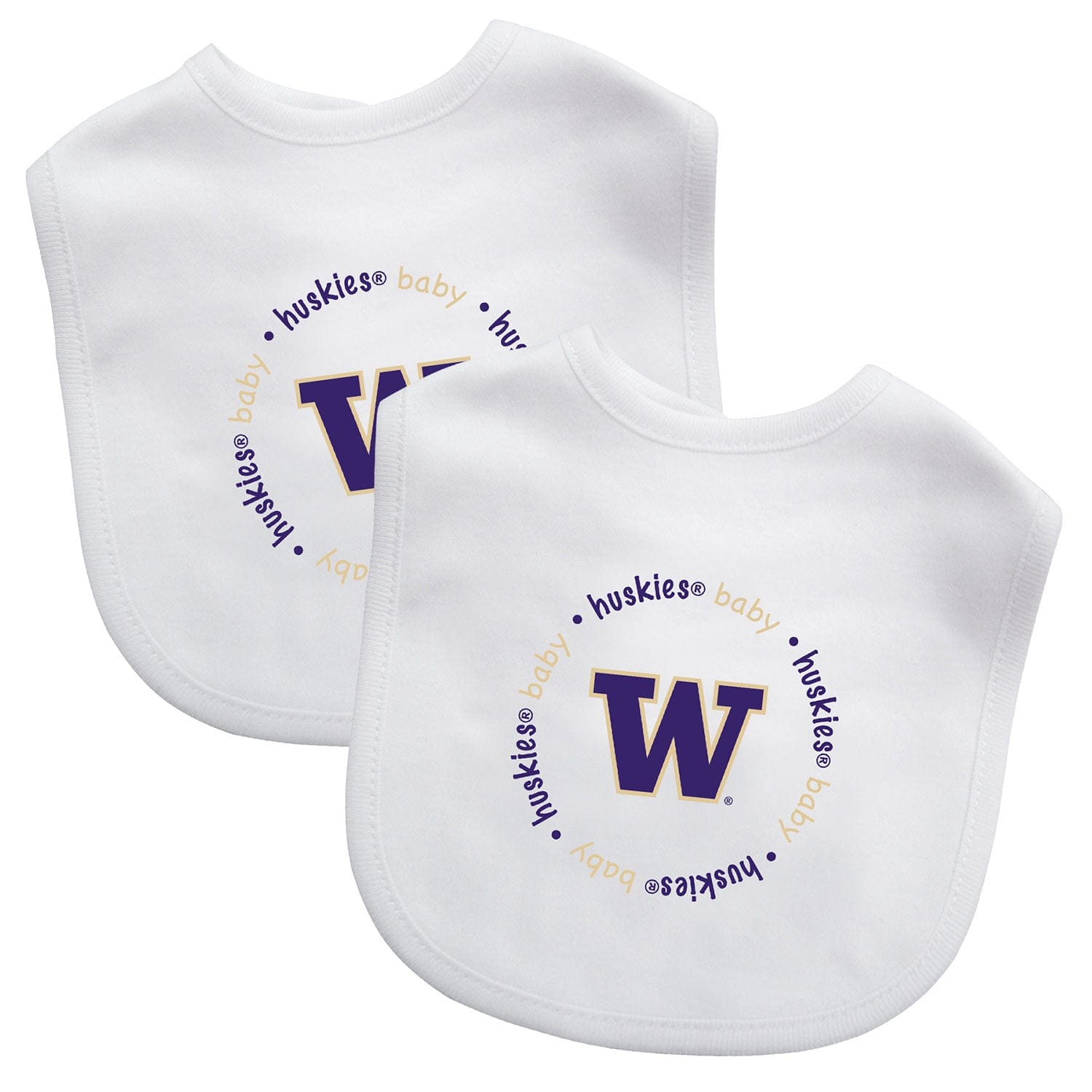 Washington Huskies Baby Bibs 2-Pack - Sports Gifts, Sports Memorabilia, Sports Collectibles, Fan Shop