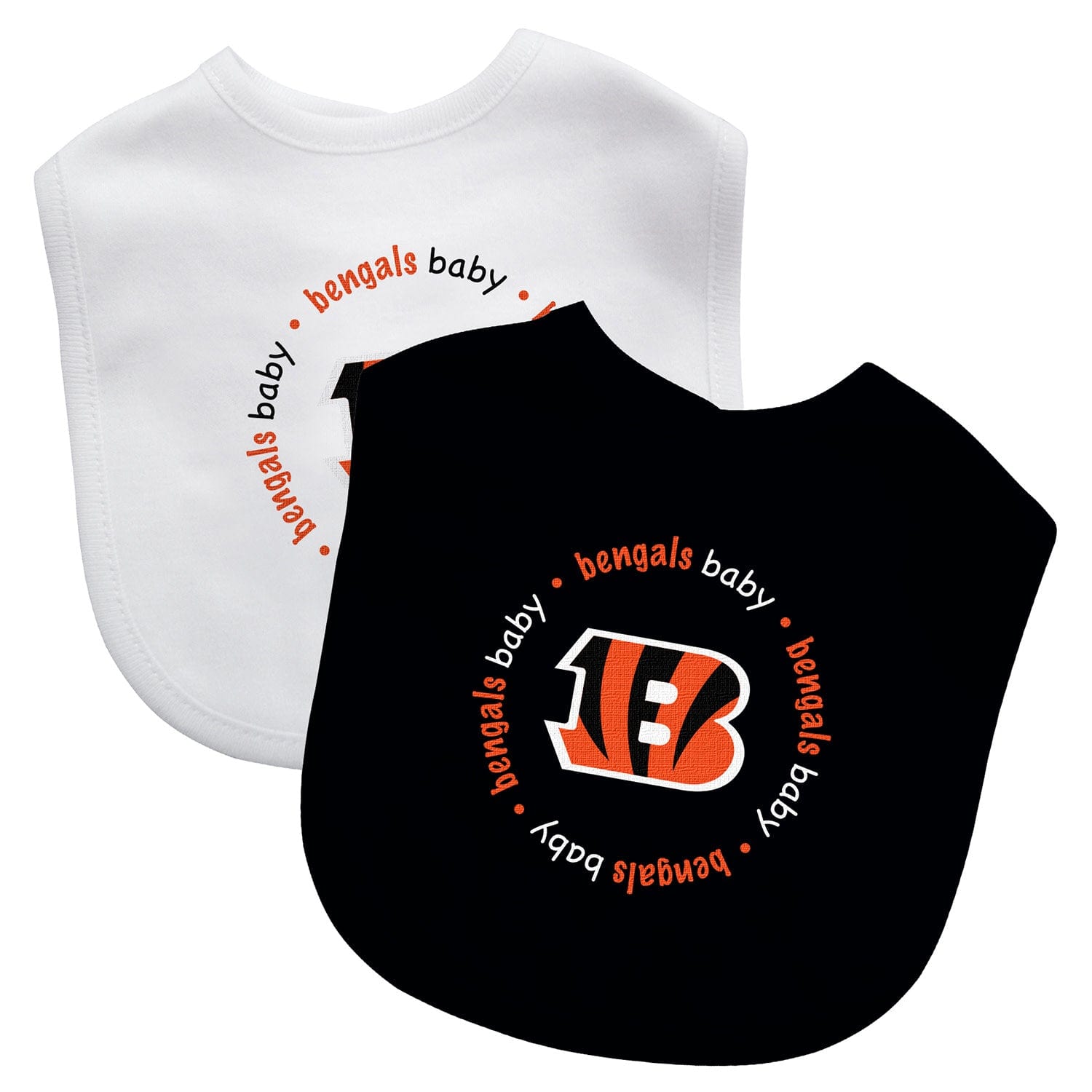 Cincinnati Bengals Baby Bibs 2-Pack: Perfect for Little Fans! - Sports Gifts, Sports Memorabilia, Sports Collectibles, Fan Shop