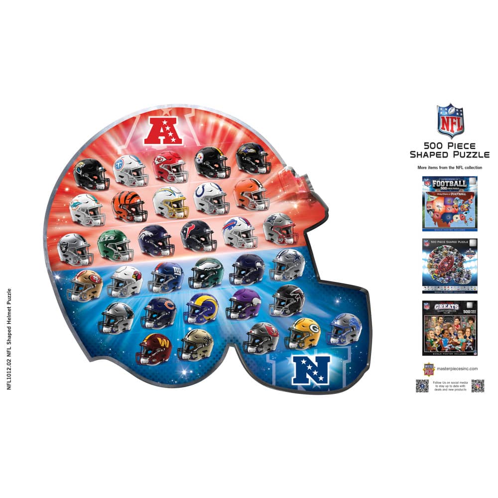 NFL Teams 500-Piece Shaped Jigsaw Puzzle - Sports Gifts, Sports Memorabilia, Sports Collectibles, Fan Shop
