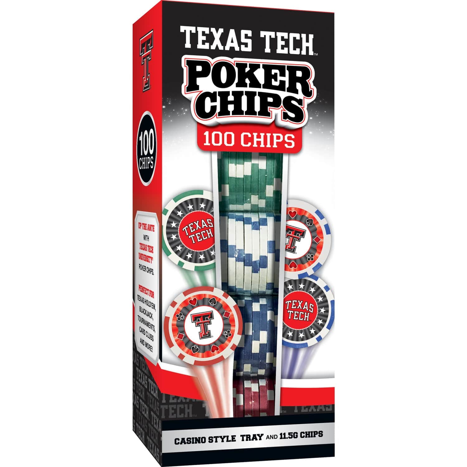 Texas Tech Red Raiders 100-Piece Poker Chip Set - Sports Gifts, Sports Memorabilia, Sports Collectibles, Fan Shop