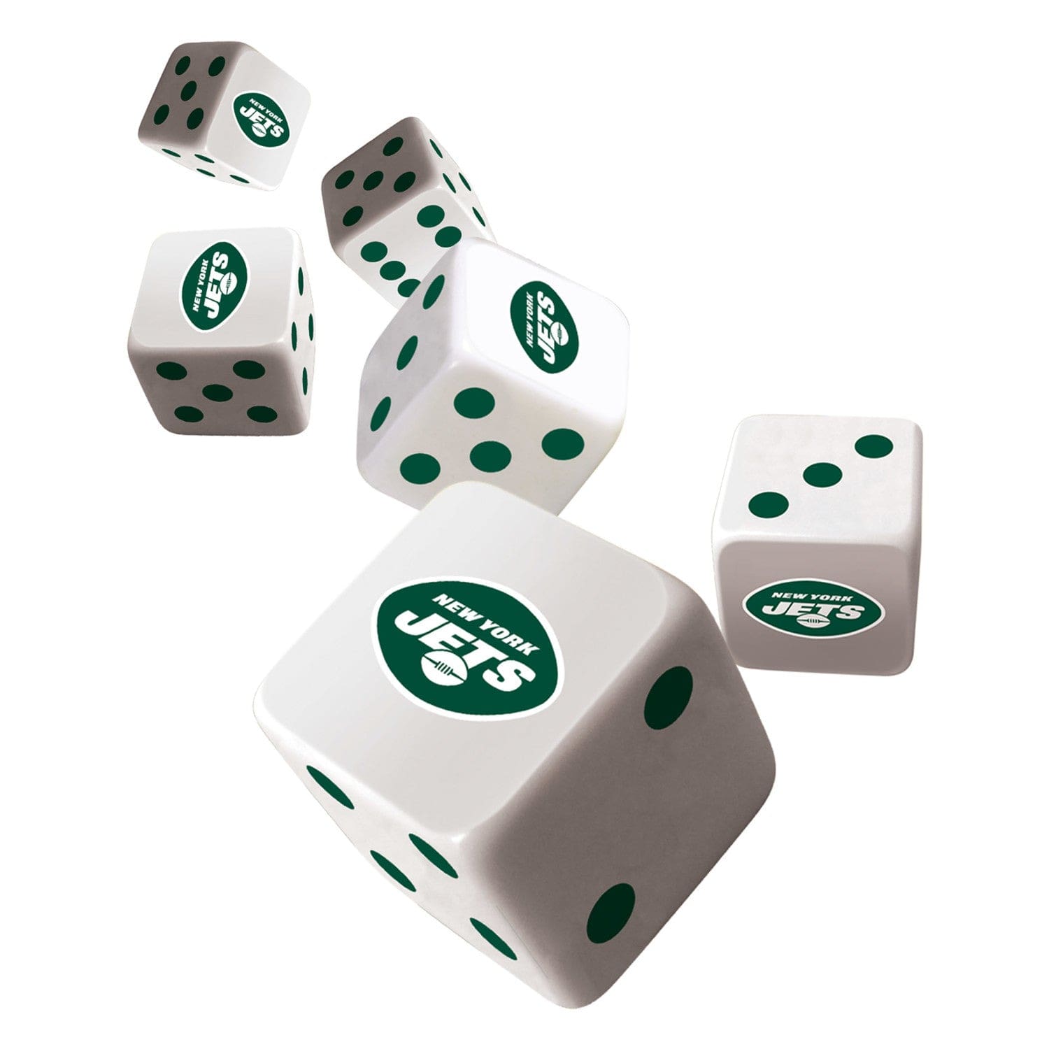 New York Jets Official Dice Set - Sports Gifts, Sports Memorabilia, Sports Collectibles, Fan Shop